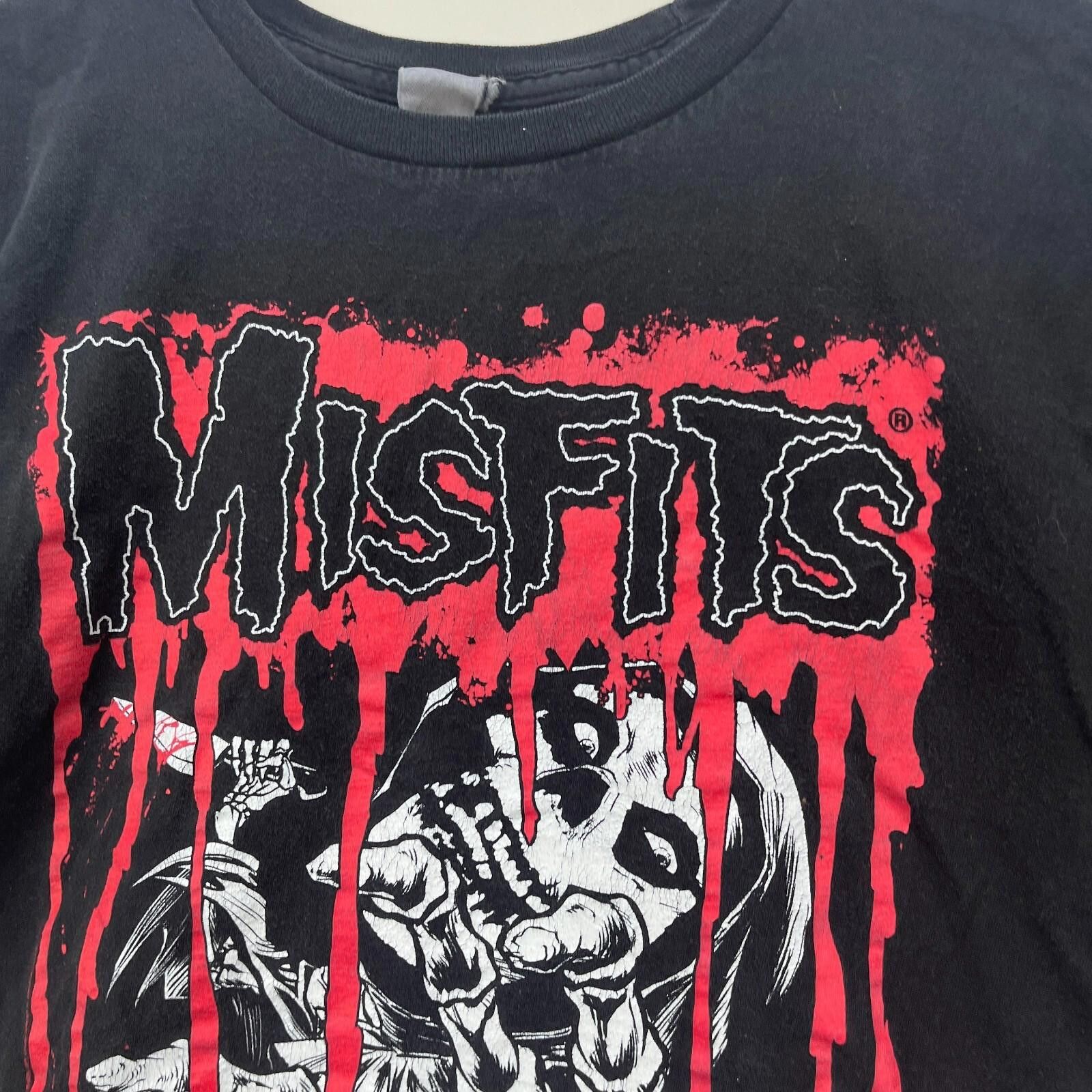 Vintage Vintage Y2K Misfits Band Skull T-Shirt Large Size US L / EU 52-54 / 3 - 3 Thumbnail