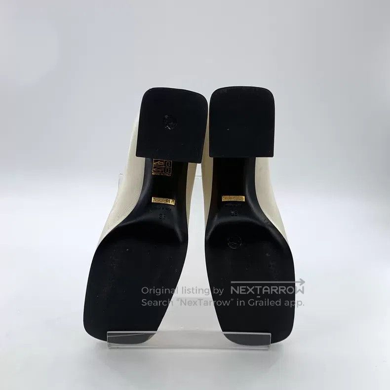 Gucci Gucci Beige horse buckle thick high-hoeled Mary Jane shoes Size US 5.5 / IT 35.5 - 5 Thumbnail