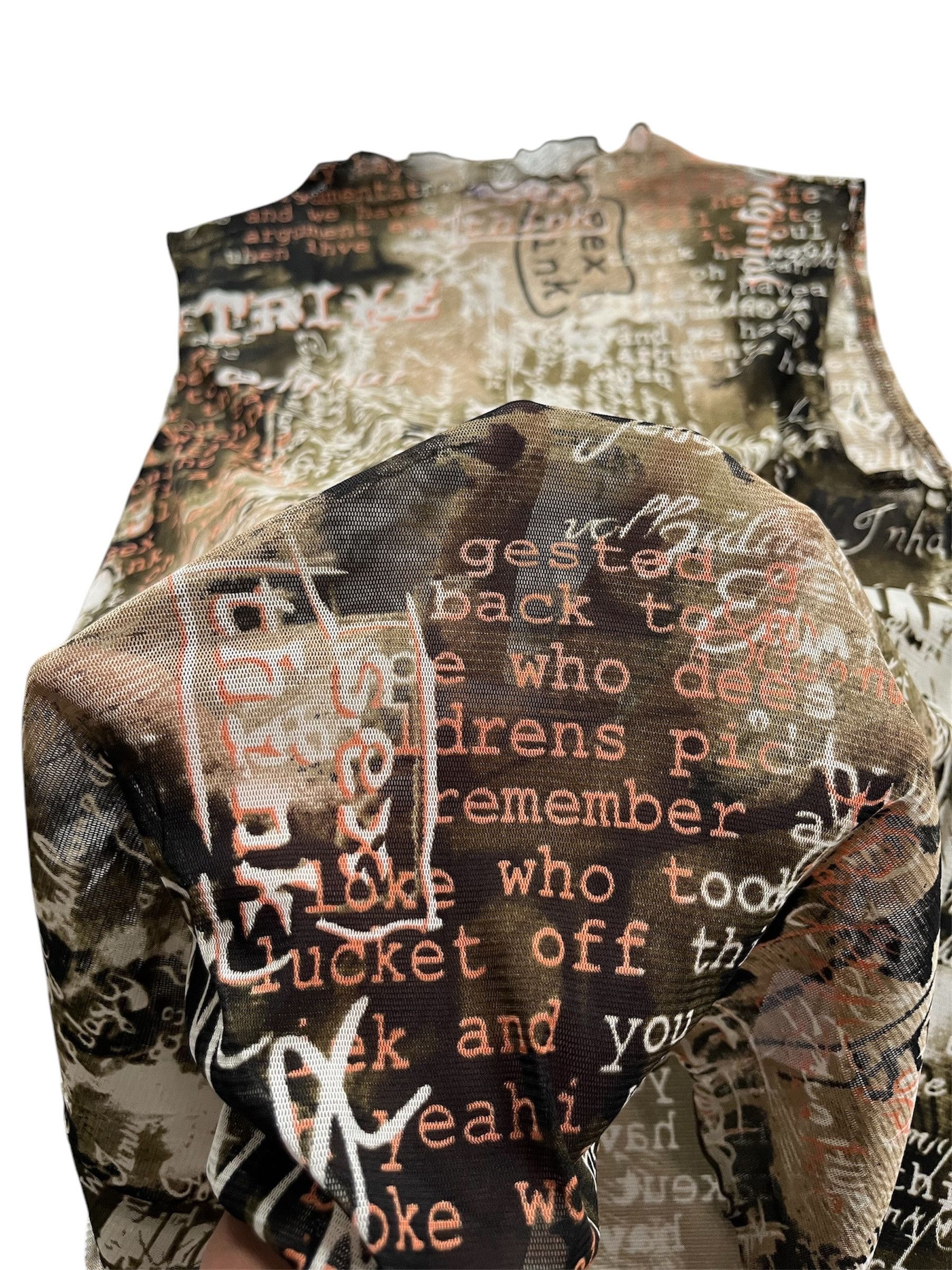 Hysteric Glamour Japanese Brand Mesh Poem Gothic Sleeveless By Graceful Days Size M / US 6-8 / IT 42-44 - 4 Thumbnail