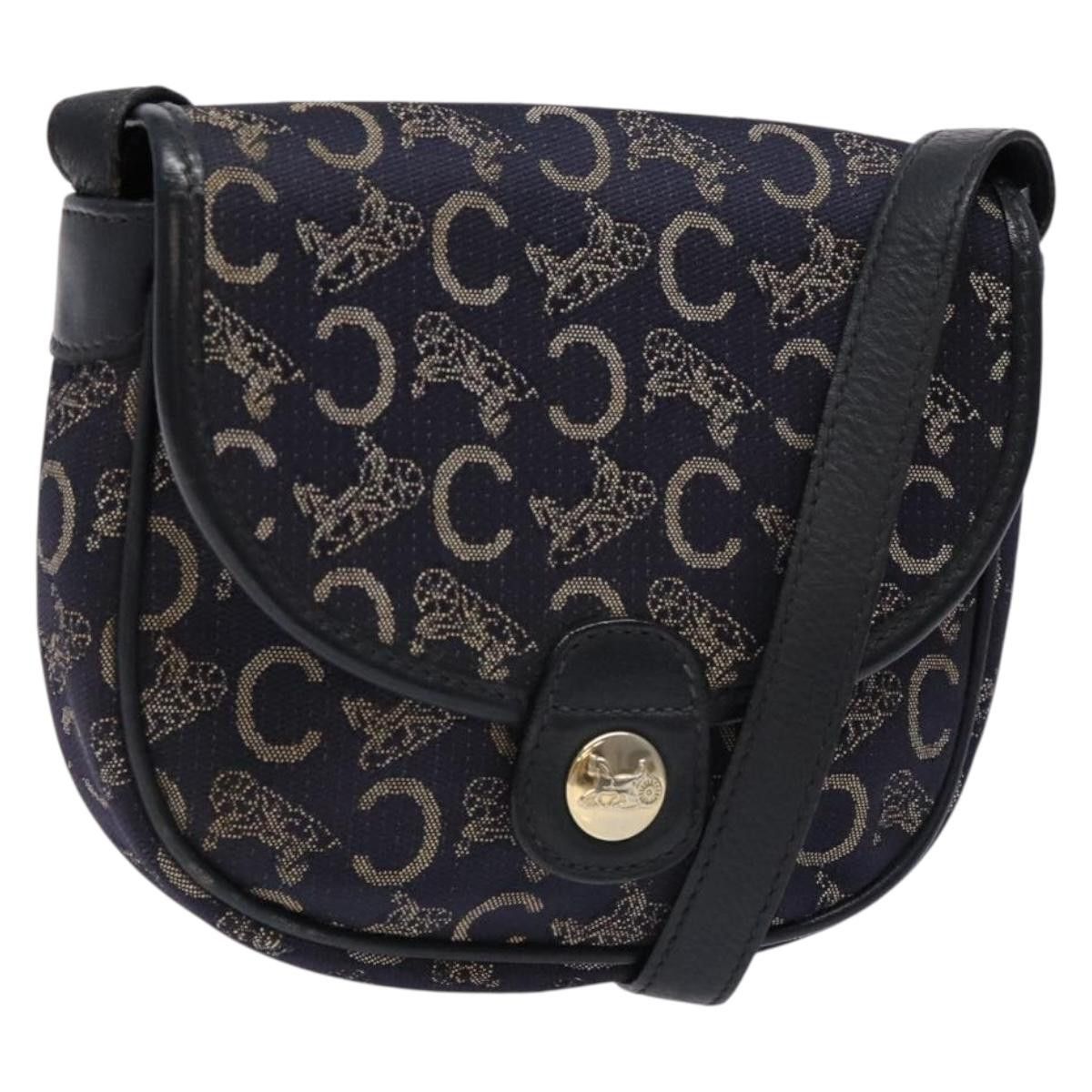 Celine CELINE C Sulky Shoulder Bag Canvas Navy Gold Size ONE SIZE - 1 Thumbnail