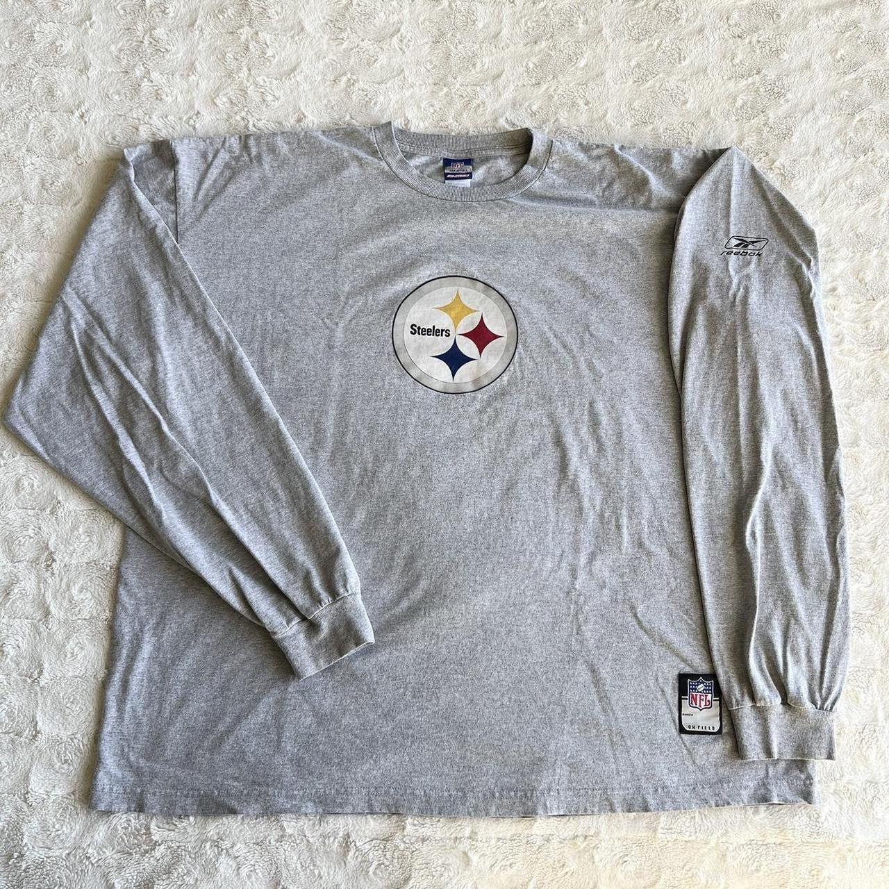 NFL Vintage Pittsburgh Steelers Shirt Tee Mens XXL Gray Reebok Size US XXL / EU 58 / 5 - 1 Thumbnail