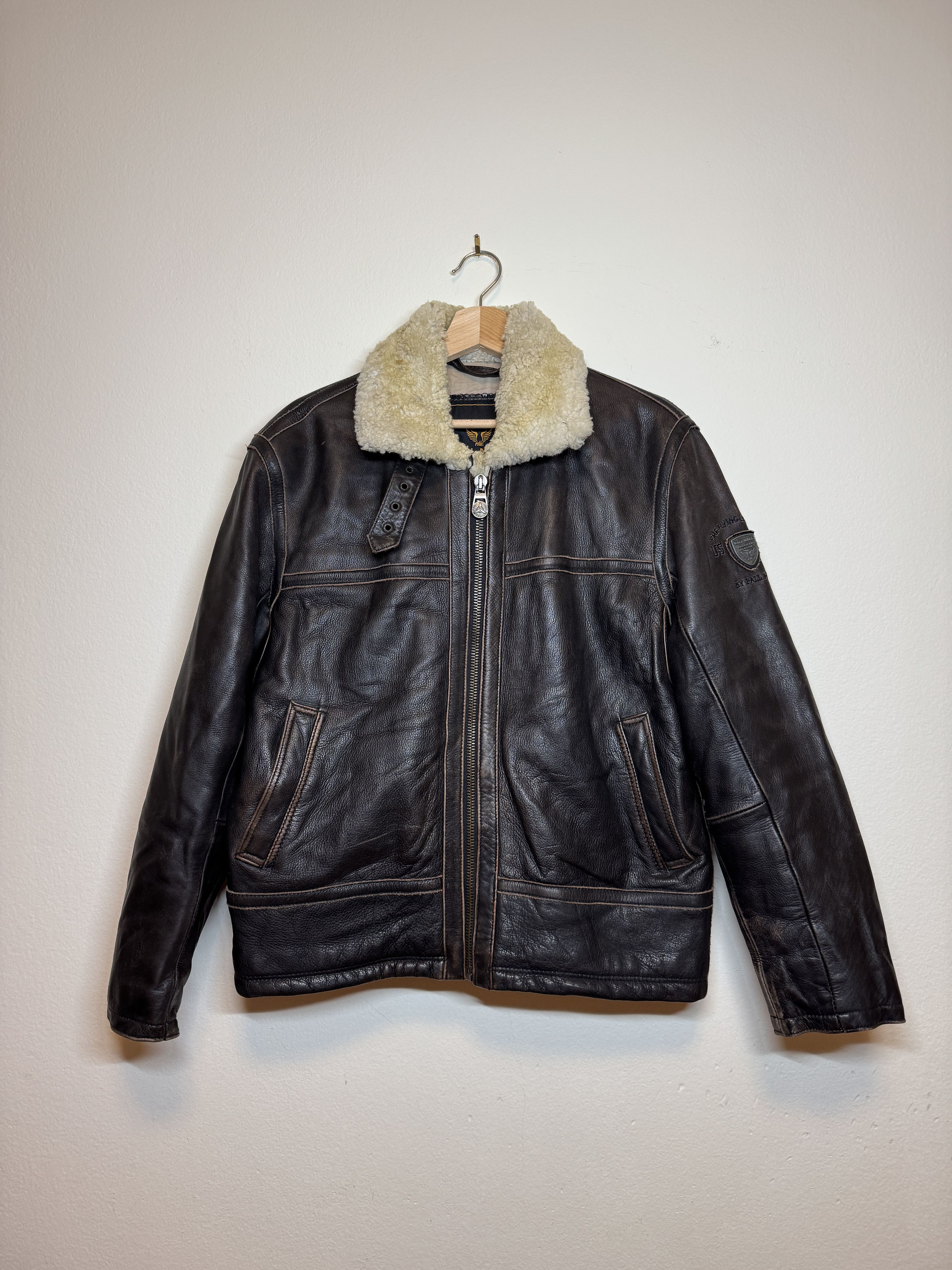 Other Pall Mall brown leather bomber flight shearling jacket S Size US S / EU 44-46 / 1 - 1 Thumbnail