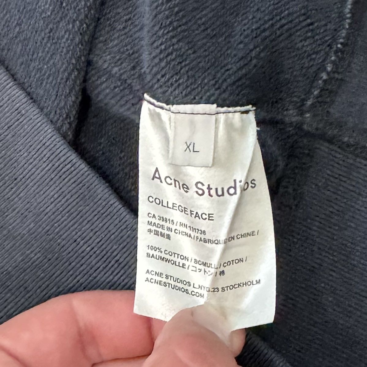 Acne Studios BLACK ACNE STUDIOS COLLEGE FACE SWEATSHIRT! Size US XL / EU 56 / 4 - 8 Thumbnail