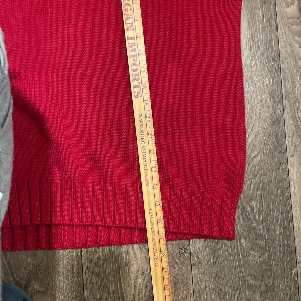 Tommy Hilfiger Tommy Hilfiger red vtg V-neck sweater size medium Size M / US 6-8 / IT 42-44 - 4 Thumbnail