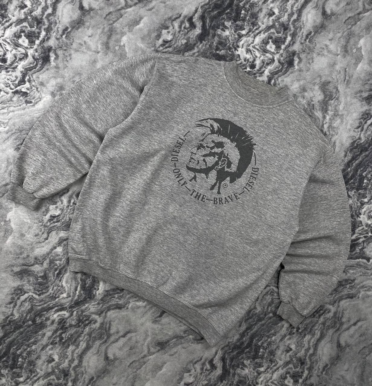 Diesel Vintage Diesel Sweater Big Logo 90s Men Size L Gray Size US L / EU 52-54 / 3 - 1 Thumbnail
