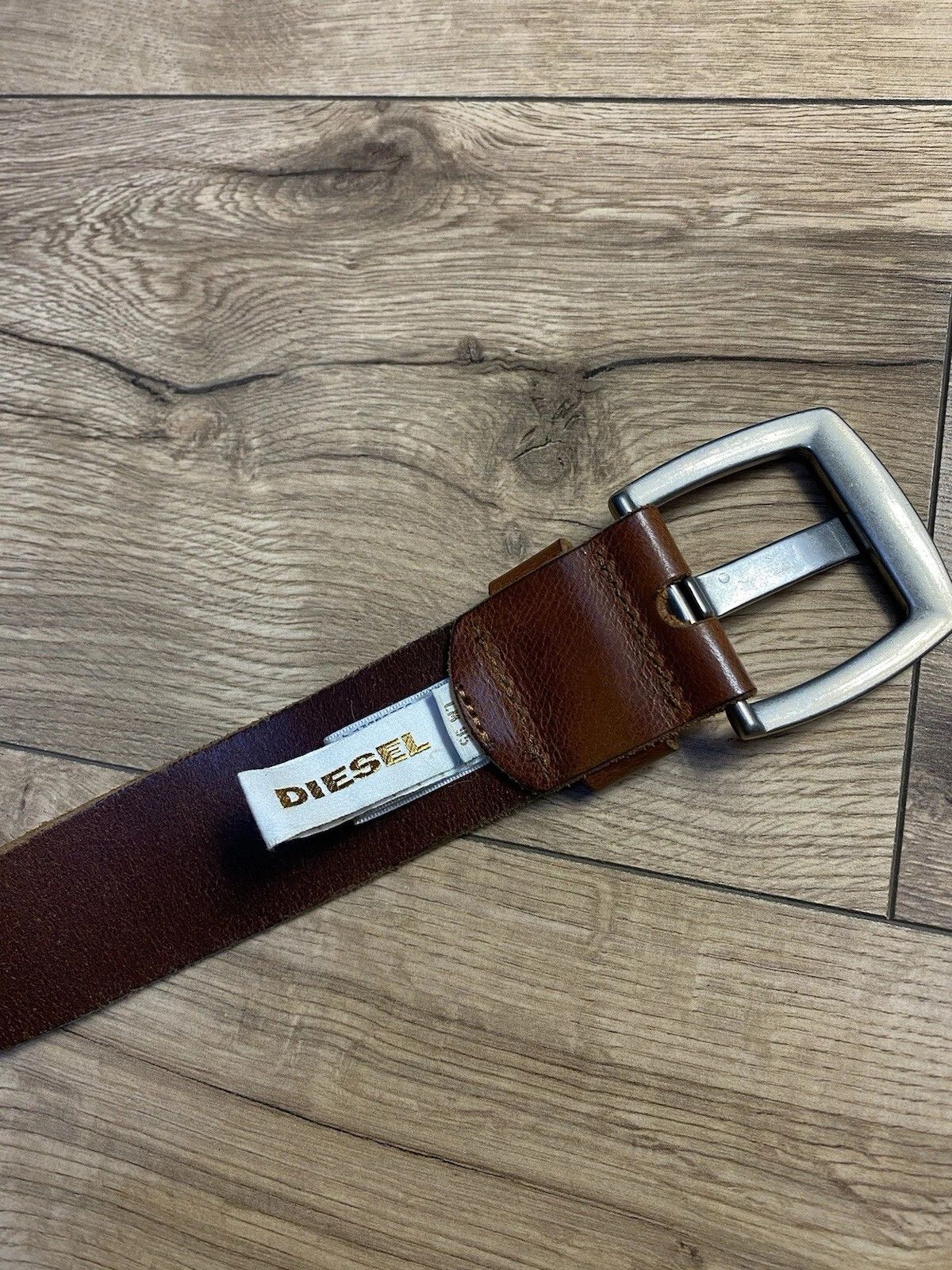 Diesel diesel vintage leather Belt Men Y2K 95 Cm Size 38 - 3 Thumbnail
