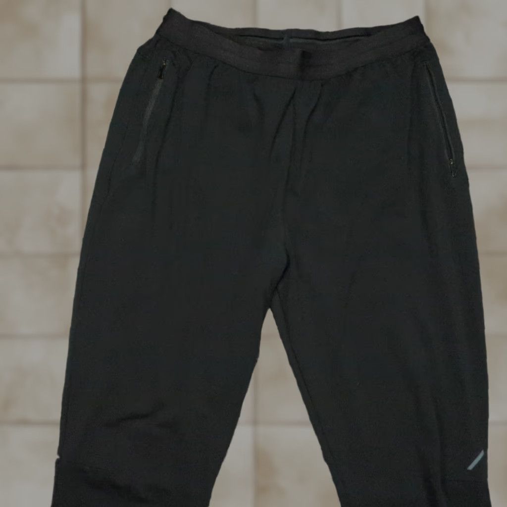Vintage Hill City Pants Men L Black Performance Tech Jogger Zip Pocket Athletic Size US 33 - 1 Thumbnail
