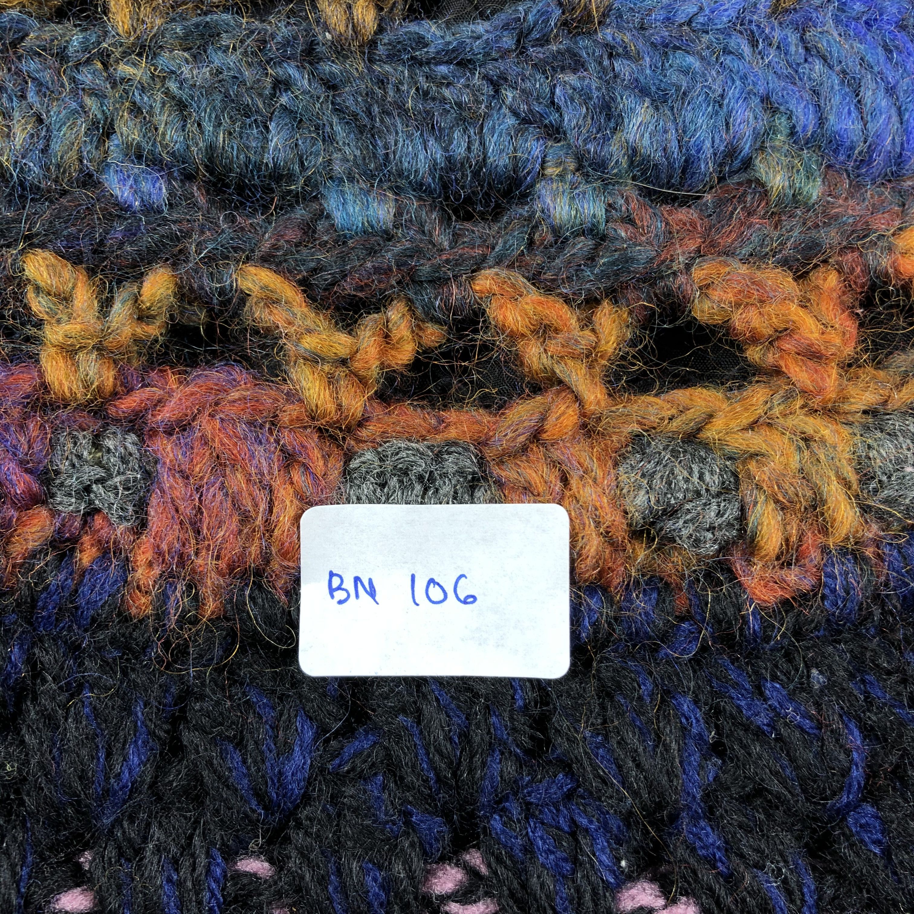Japanese Brand Crochet Multicolor Knit Hat Size ONE SIZE - 4 Thumbnail