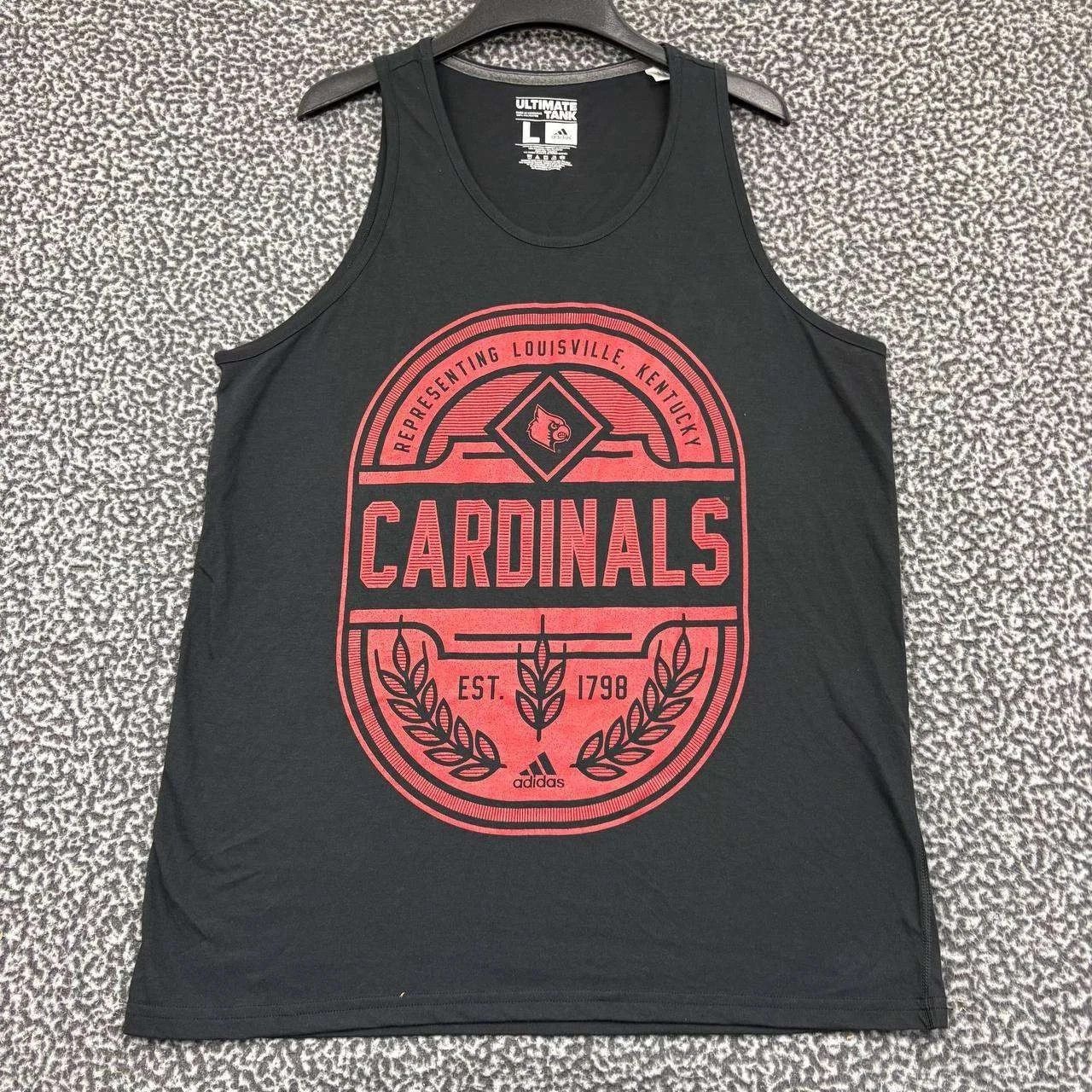 Adidas Louisville Cardinals Shirt Men Sleeveless Round Neck L Size US L / EU 52-54 / 3 - 1 Thumbnail
