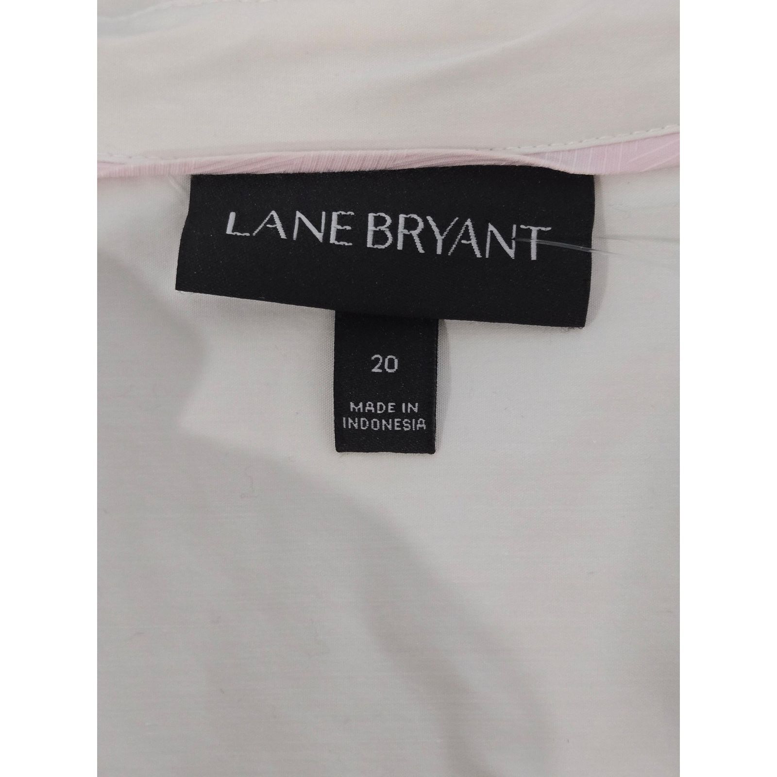 Other Lane Bryant White V Neck Collard Button Up Top 20 Size 3XL / US 20-22 - 4 Thumbnail