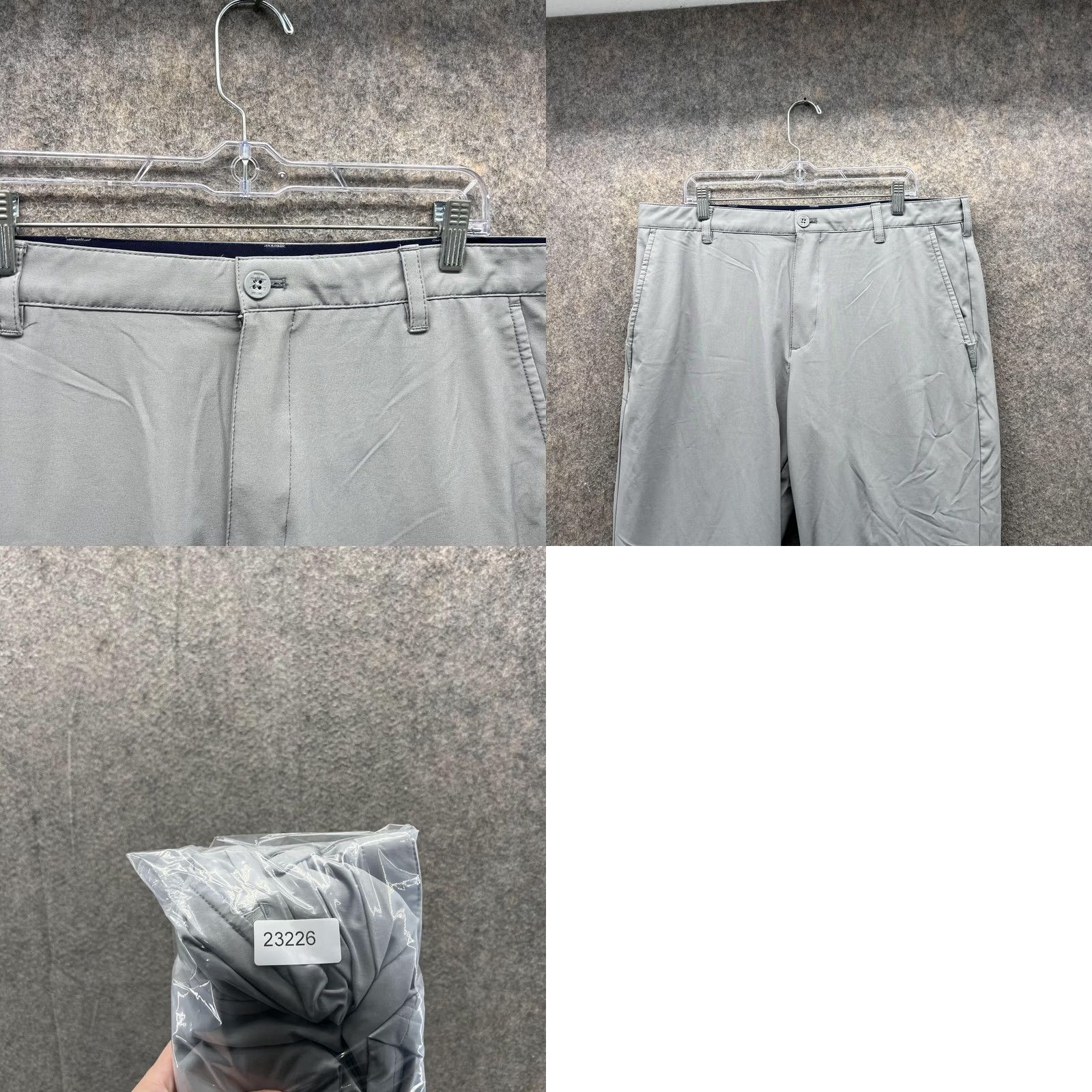 Izod IZOD Pants Men 38x30 Gray Chino Flat Front Straight Leg 38 in Adult Regular Size Type Pants Mens Size US 38 / EU 54 - 8 Thumbnail