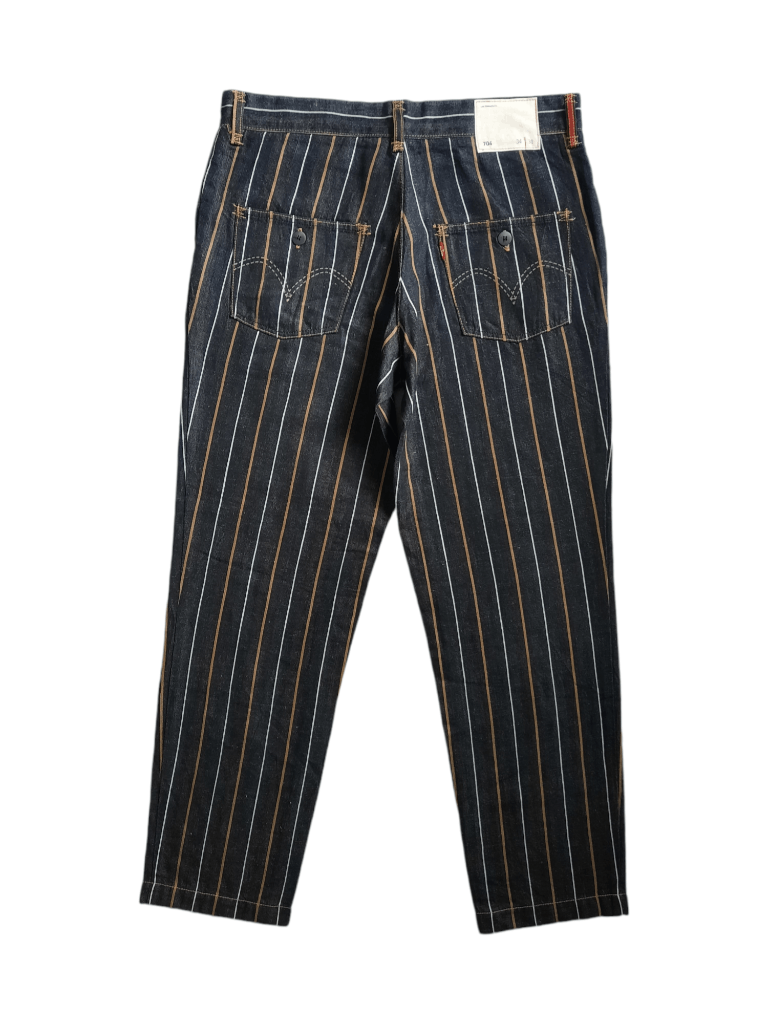 Levi's 🔥Levis japan 704 redloop indigo stripes denim jeans Size US 34 / EU 50 - 1 Thumbnail
