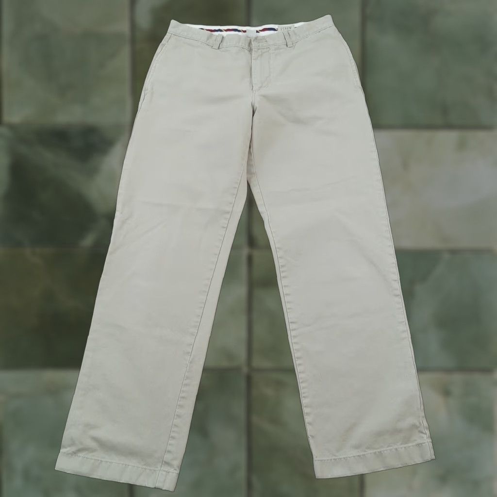 J.Crew J Crew Mens Pants 33x32 Beige Chino Straight Leg Extra Large XL Casual Size US 32 / EU 48 - 1 Thumbnail