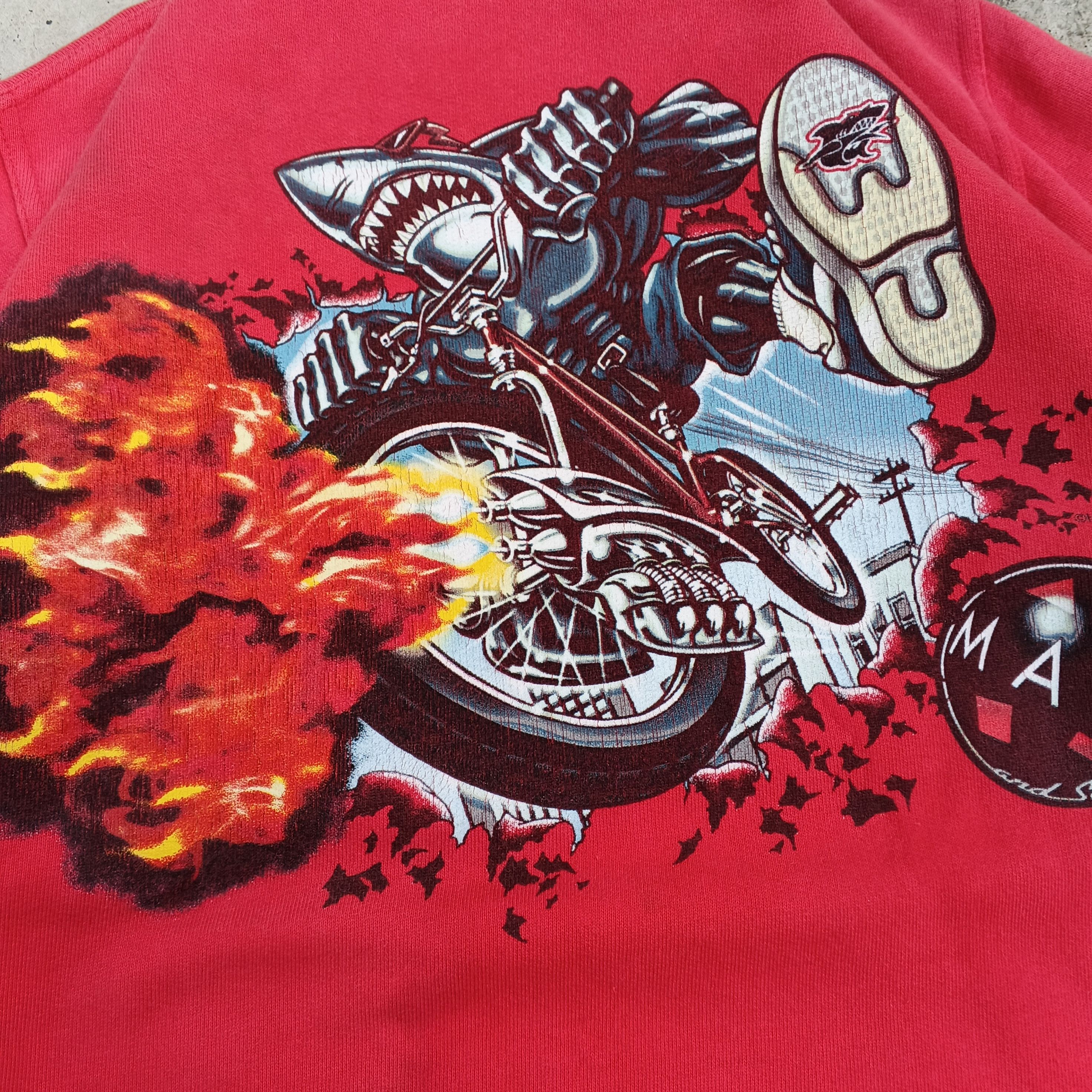 Vintage Vintage 90s Maui And Sons Flame Bikers "Sharkman" BMX Size US M / EU 48-50 / 2 - 3 Thumbnail