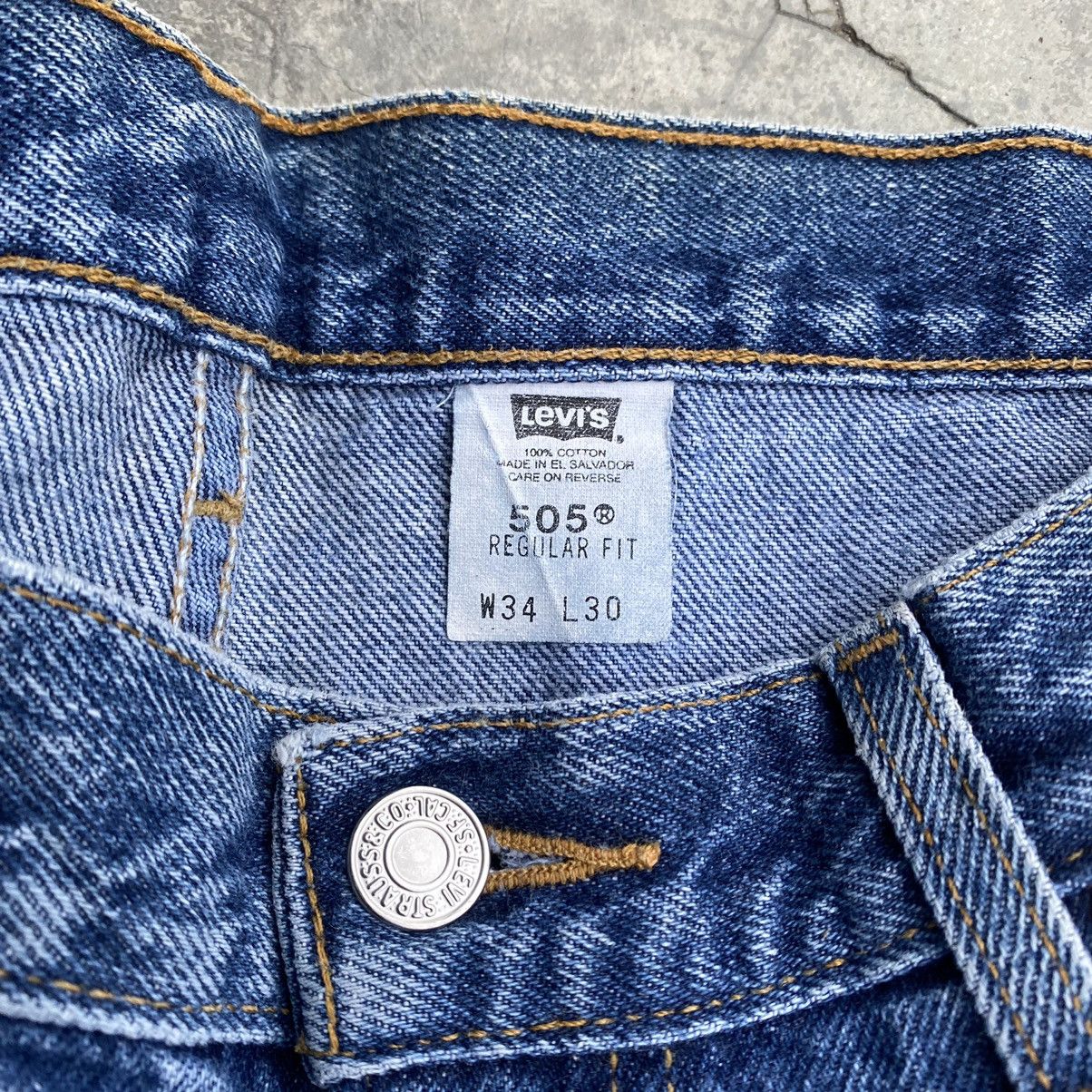 Levi's Vintage Clothing 2001 Levis Lot 505 distressed jeans LV001 Size US 34 / EU 50 - 10 Thumbnail