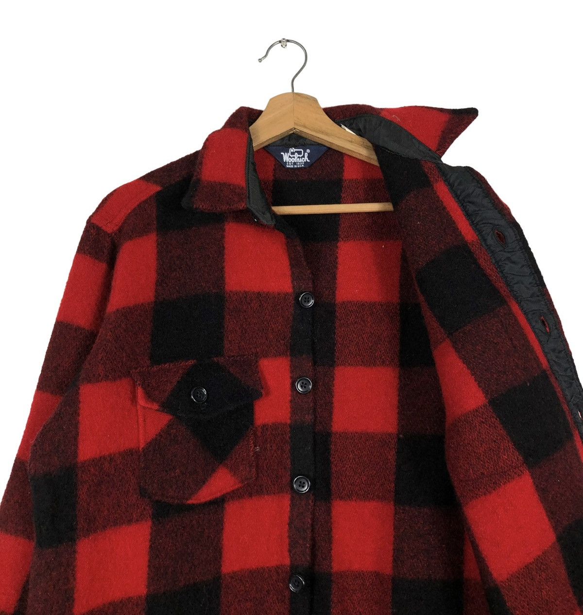 Vintage 🔥VINTAGE WORK JACKET WOOLRICH MADE IN USA TARTAN DESIGN Size US M / EU 48-50 / 2 - 14 Thumbnail