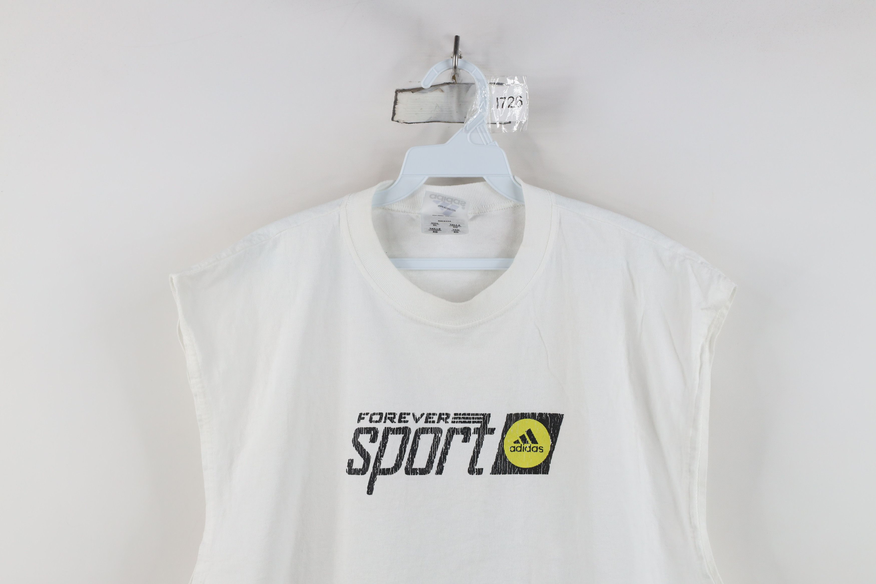 Adidas Vintage 90s Adidas Forever Sport Sleeveless Muscle T-Shirt Size US XL / EU 56 / 4 - 2 Thumbnail