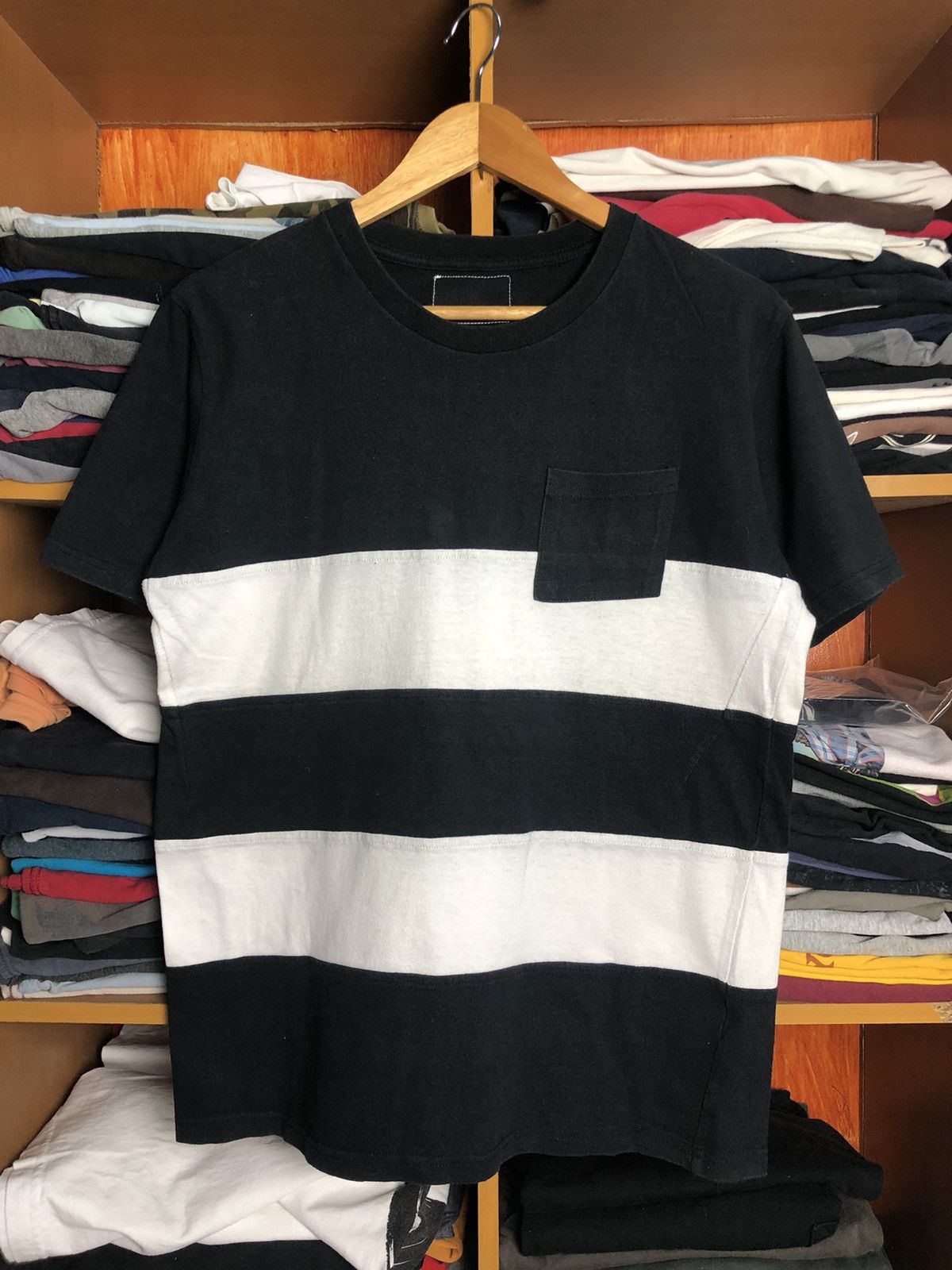 Number (N)ine Number (N)ine Pocket Stripe Tshirt Size US M / EU 48-50 / 2 - 1 Thumbnail