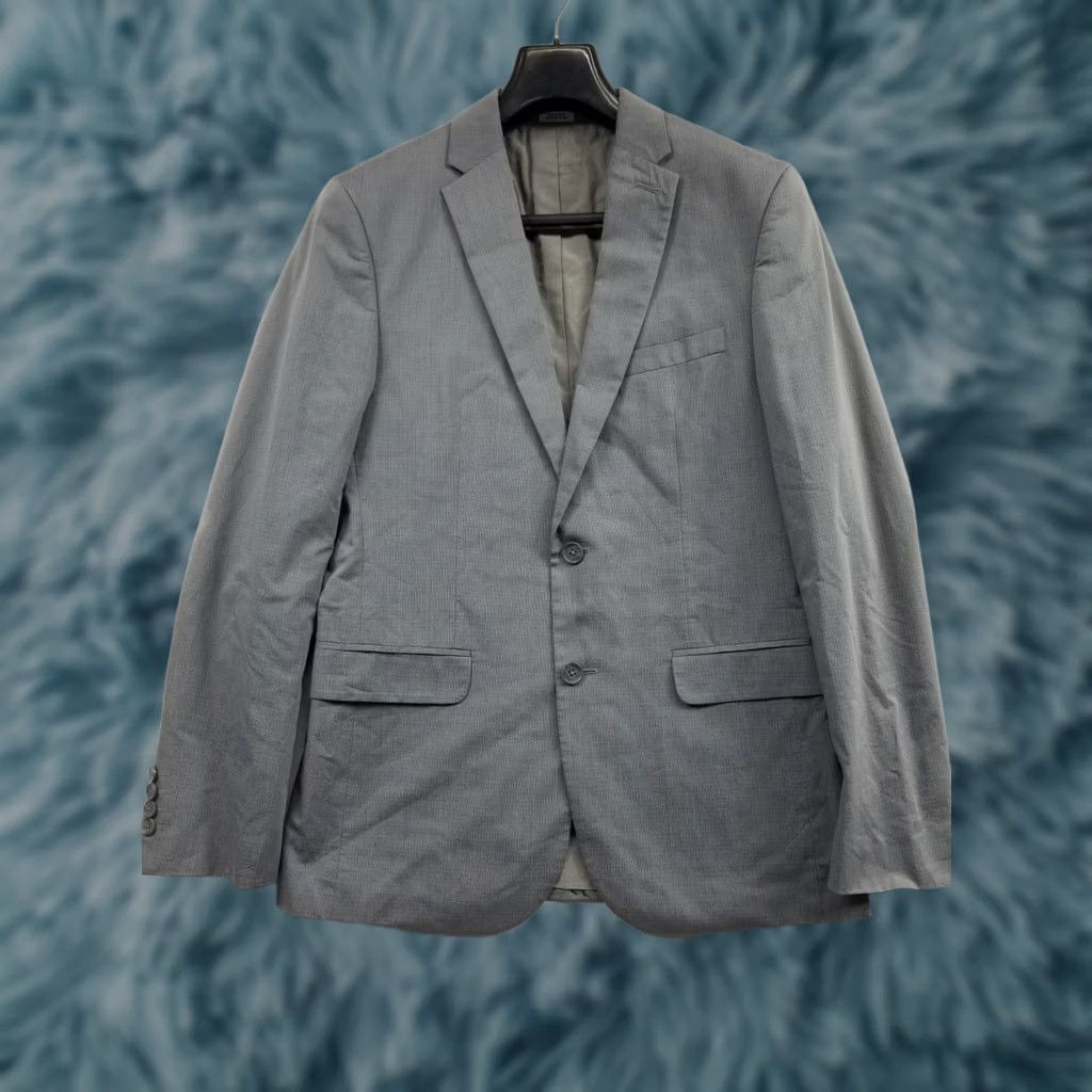 Calvin Klein Calvin Klein Blazer Shirt? No, Calvin Klein Blazer Mens Size S Two-Button Grey Cotton Blend Two Button Single-Breasted Slim Fit Regular JC? Size 36R - 1 Thumbnail