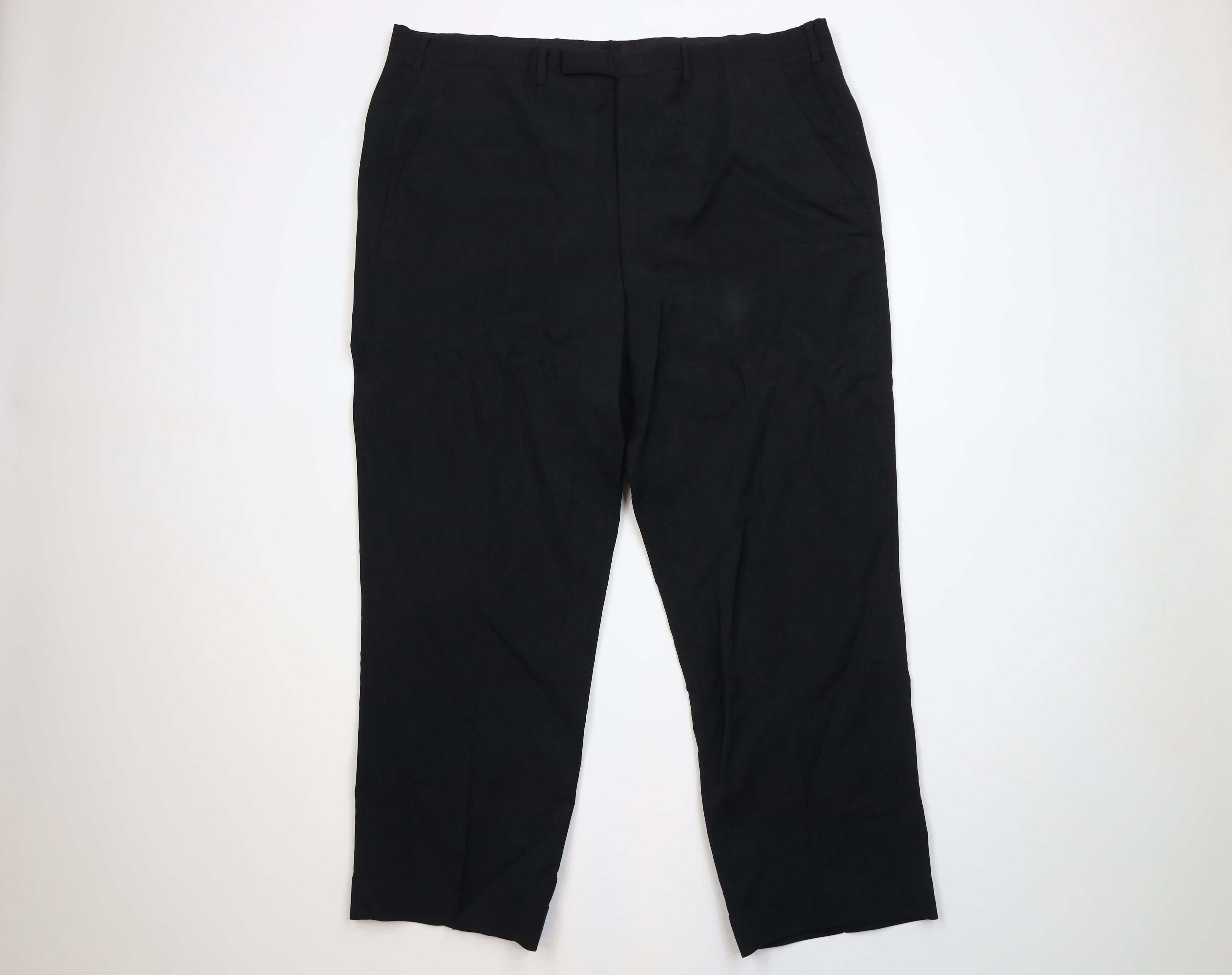 Vintage Vintage 50s Rockabilly Gabardine Knit Chino Pants Black USA Size US 42 / EU 58 - 1 Thumbnail