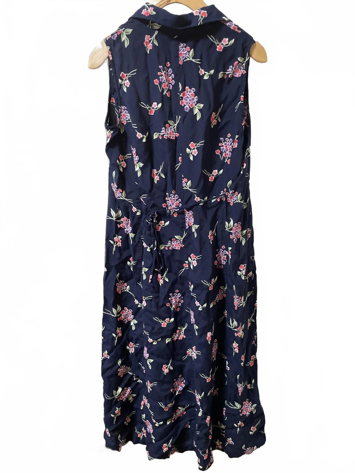 Other Robbie Bee Summer Dress Women's 4 Blue Sleeveless Floral Size S / US 4 / IT 40 - 4 Thumbnail