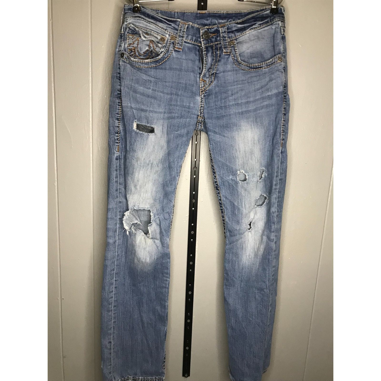 True Religion Vintage True Religion Geno Flap Thrashed Regular Straight Je Size US 30 / EU 46 - 2 Thumbnail