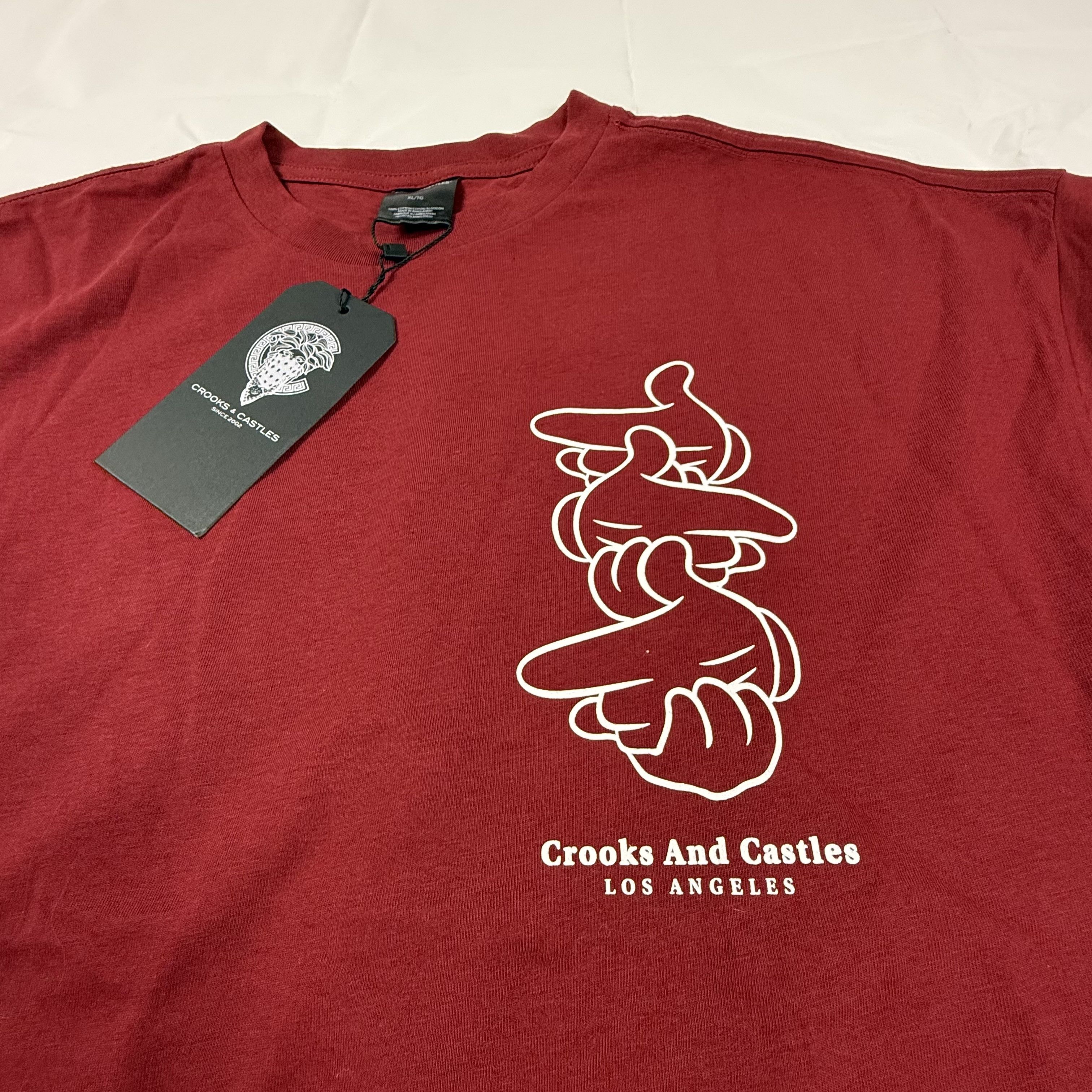 Crooks & Castles Crooks and Castles Mens XL T-Shirt Los Angeles Hand Sign Size US XL / EU 56 / 4 - 3 Thumbnail