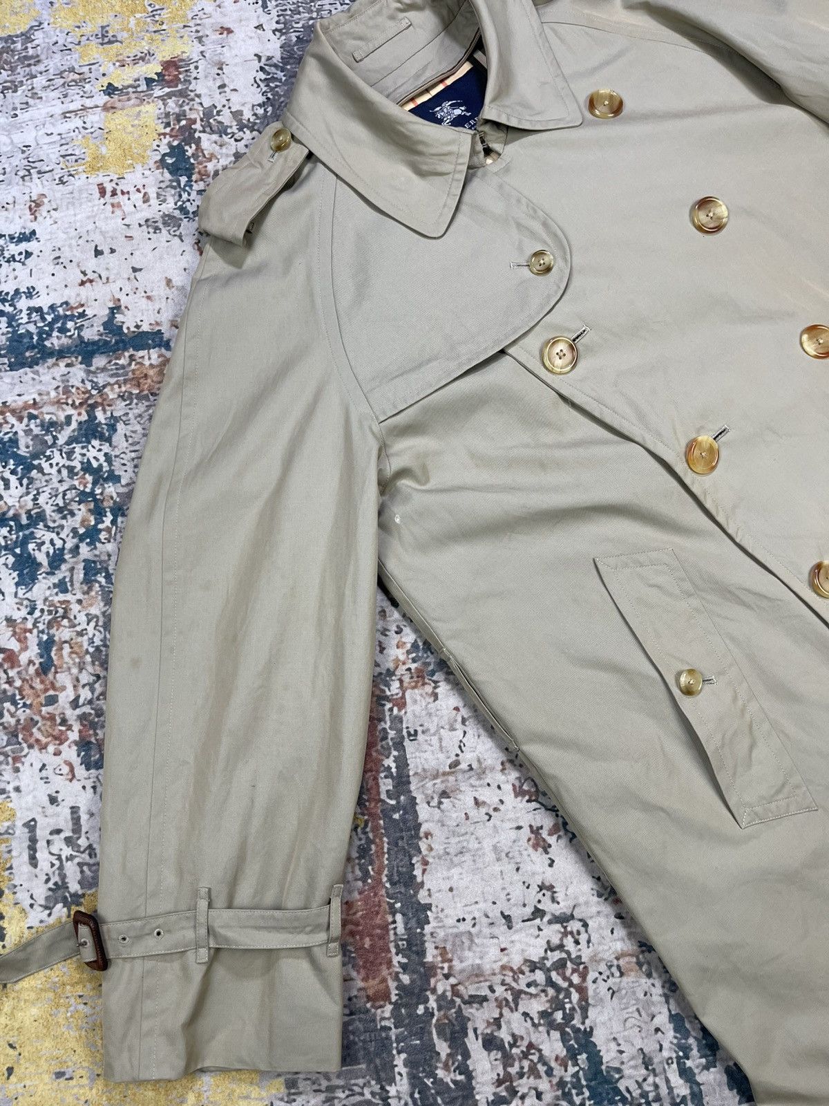Burberry Vtg Burberry London Nova Check Double Layer Trench Coats Size US L / EU 52-54 / 3 - 8 Thumbnail