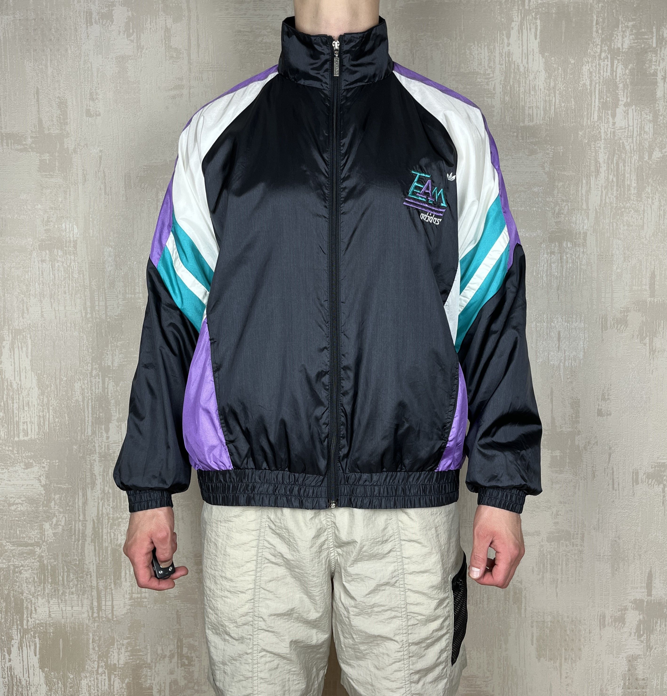 Adidas 90's Adidas Team Vintage Track Jacket Tracksuit Top Size US XL / EU 56 / 4 - 1 Thumbnail