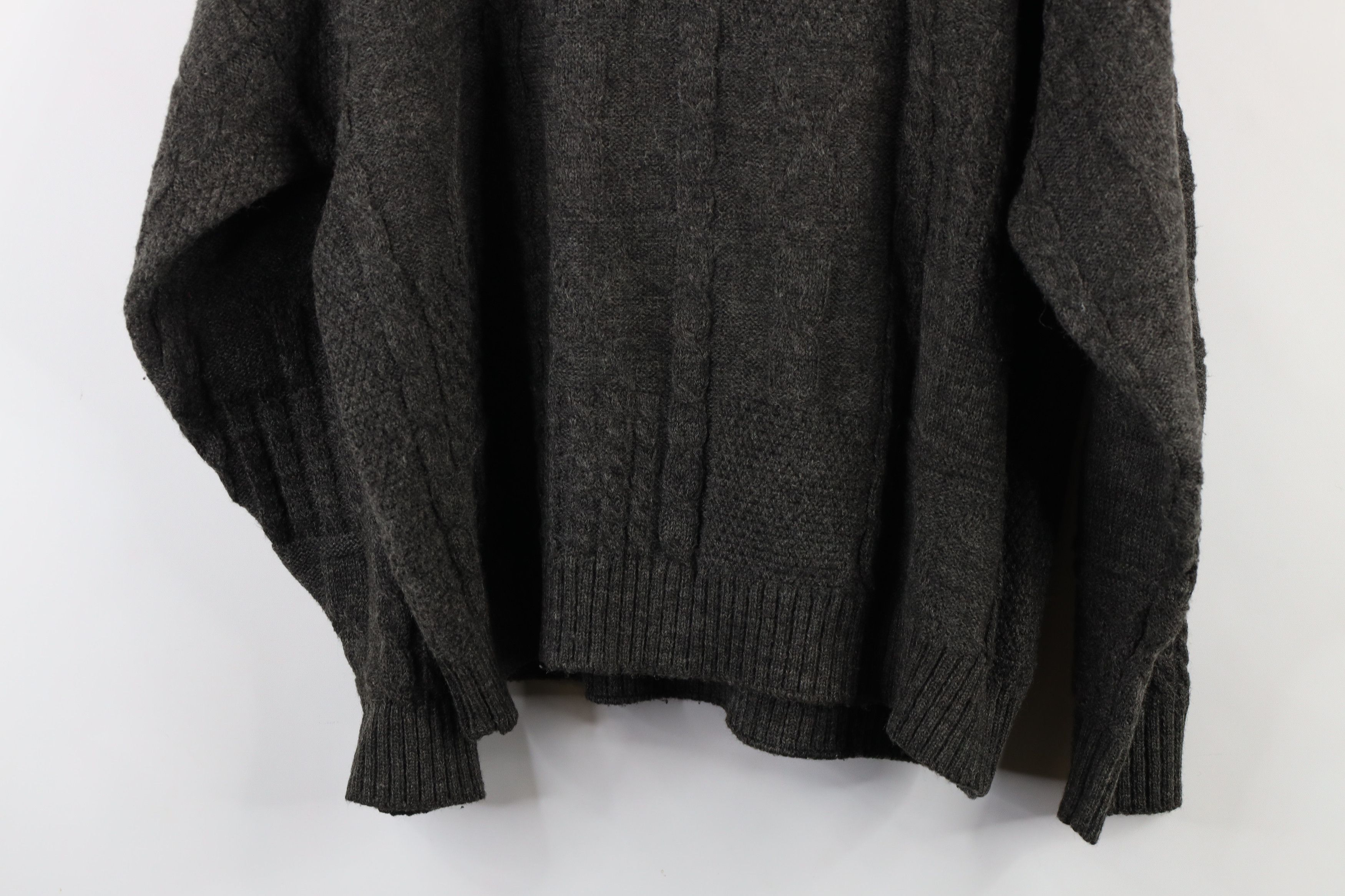 Vintage Vintage 90s Streetwear Blend Chunky Cable Knit Sweater Gray Size US M / EU 48-50 / 2 - 10 Thumbnail