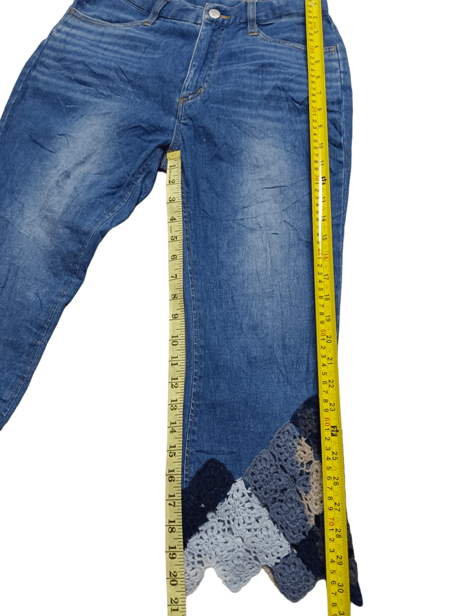 Hiroshi Kato Hiromichi Nakano 3 Quarter Knit Hem Denim Size 26" / US 2 / IT 38 - 9 Thumbnail