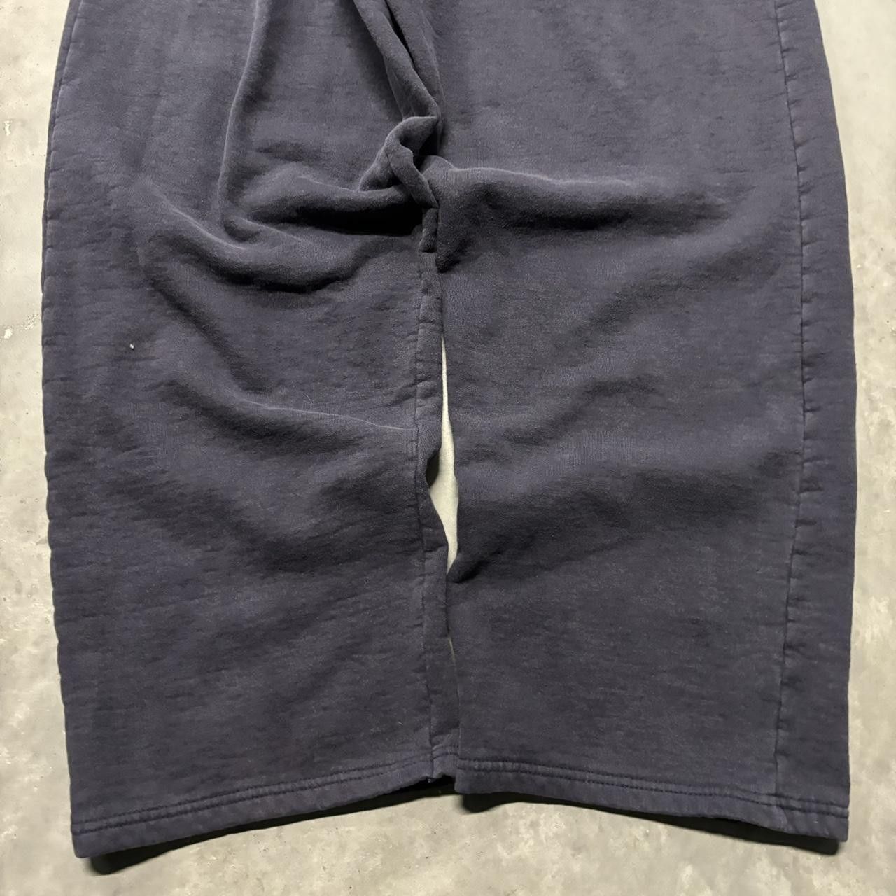 Japanese Brand × Vintage Crazy Vintage Y2K/2000s Baggy Faded Navy Blue Skater Essential Sweatpants! Size US 36 / EU 52 - 5 Thumbnail