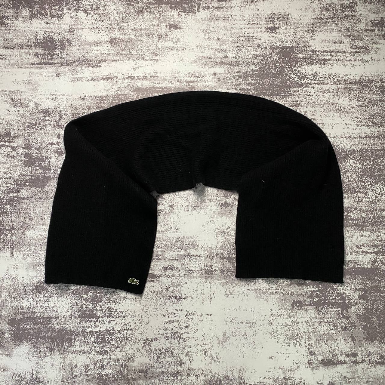 Lacoste Lacoste 100% Lana-wool scarf y2k Black Y2K Size ONE SIZE - 1 Thumbnail