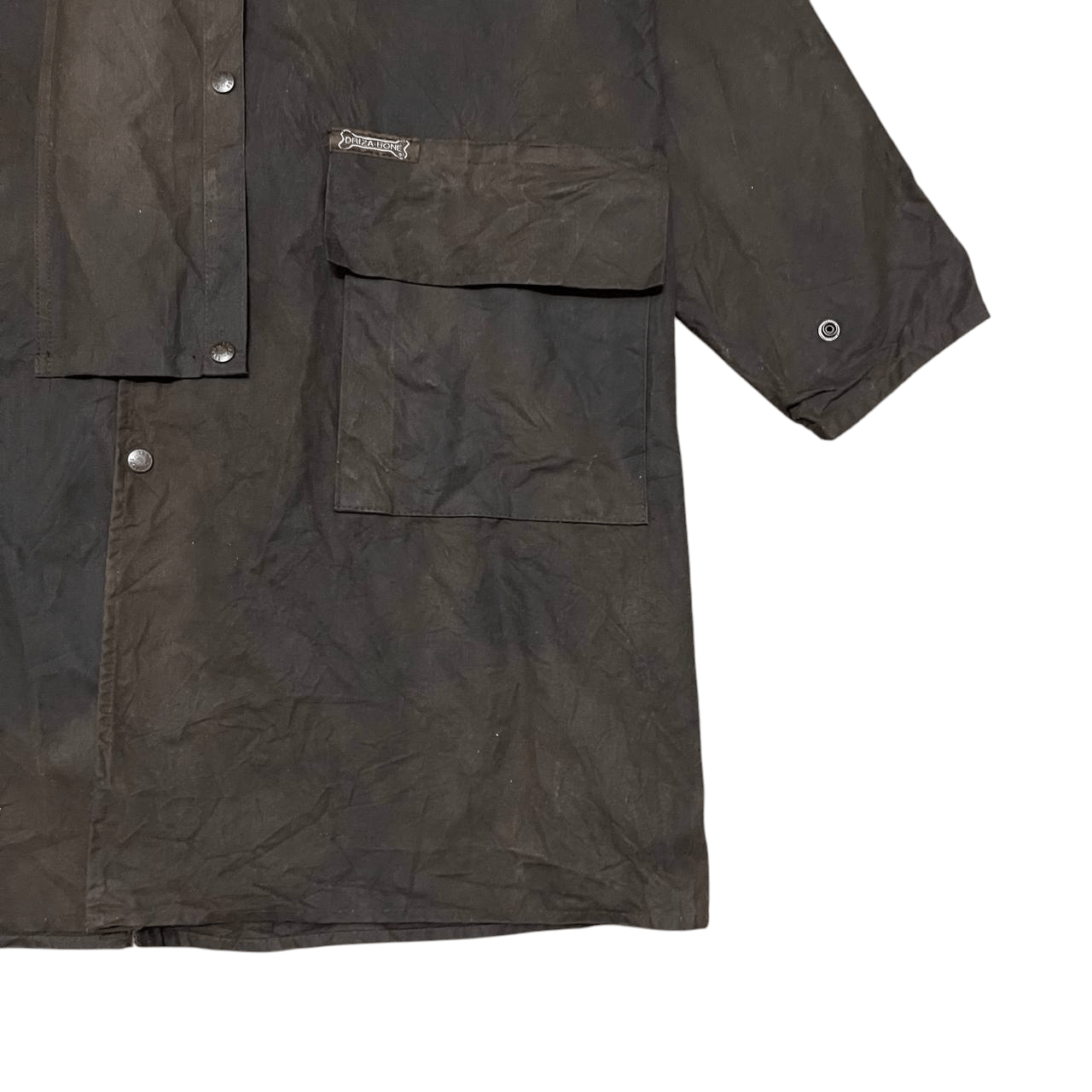 Man Made In Australia Vintage Driza Bon Waxed Riding Short Coat Size US XL / EU 56 / 4 - 4 Thumbnail
