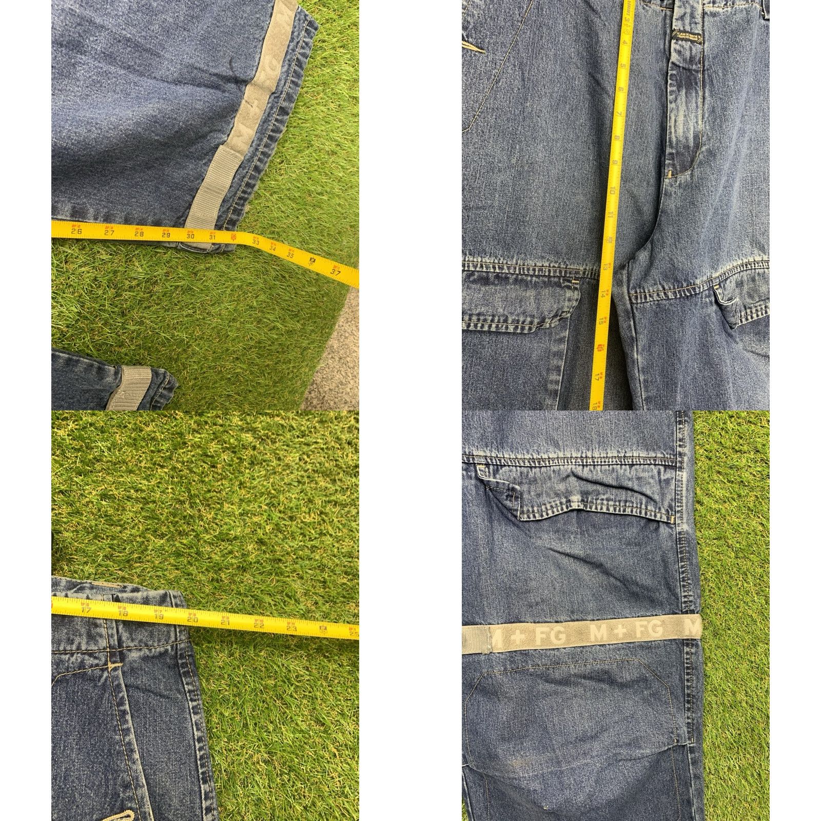 Logo 7 VINTAGE Girbaud Jeans Mens 38x32 Logo Grunge 90s Cargo Wide-Leg Denim Blue 5-Pocket Hip Hop Street Shirt Size US 38 / EU 54 - 8 Thumbnail