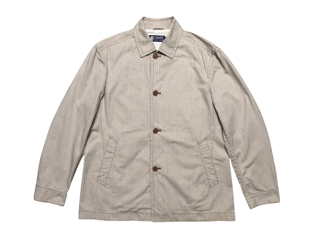Chaps × Chaps Ralph Lauren × Ralph Lauren Vintage Chaps Ralph Lauren Stripes Light Jacket Cotton Size US L / EU 52-54 / 3 - 1 Thumbnail