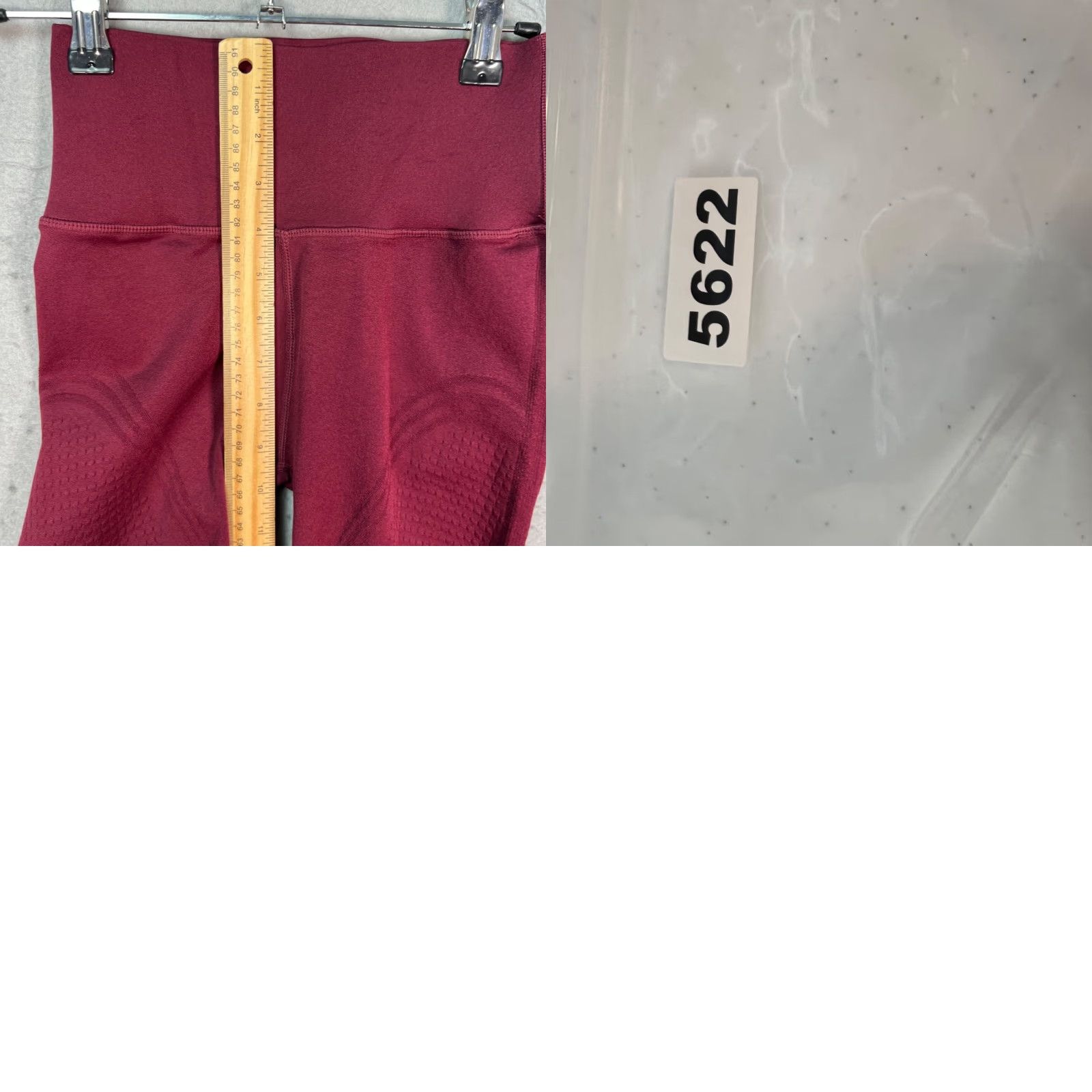 Fabletics Fabletics Leggings Womens XS Size XS High-Waisted Red Maroon Knit Skinny Inseam 22 Activewear Yoga Compression Blacklisted: none Size 40" / US 18 - 8 Thumbnail