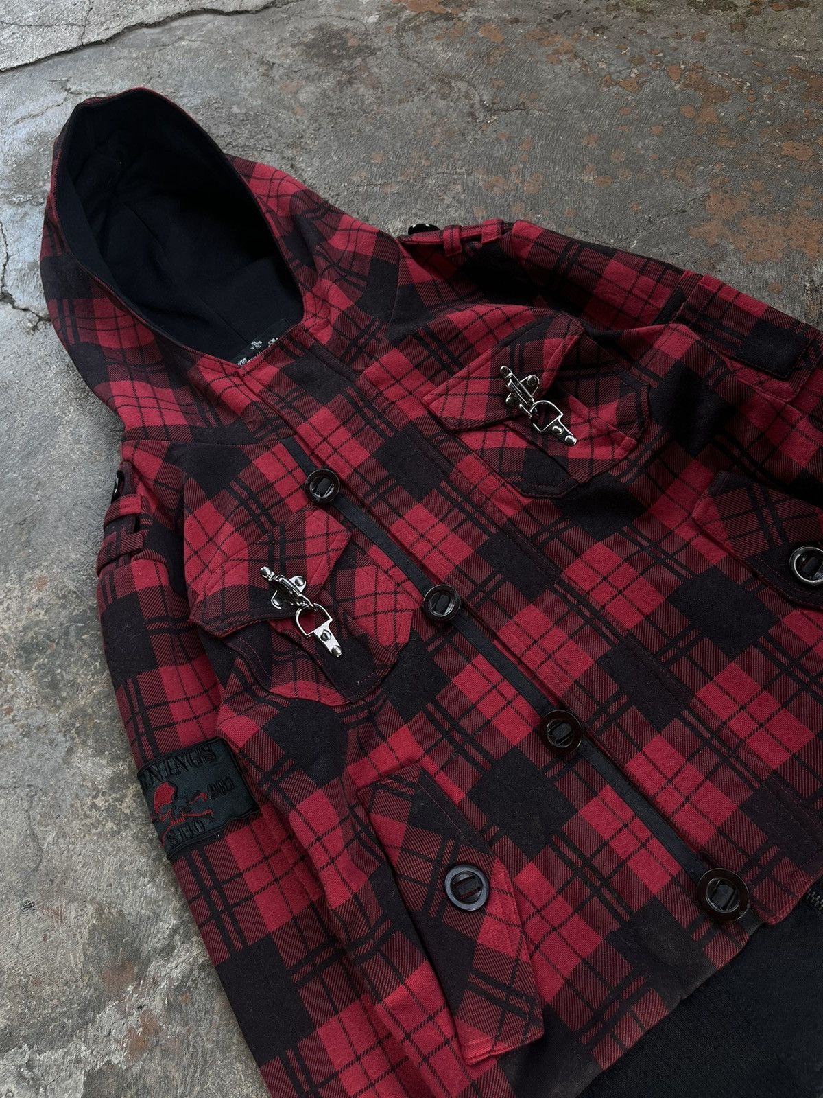 14th Addiction JAPANESE BERNINGS SHO BONDAGE HOODED ZIPP GOTHIC PUNK STYLE Size US L / EU 52-54 / 3 - 4 Thumbnail