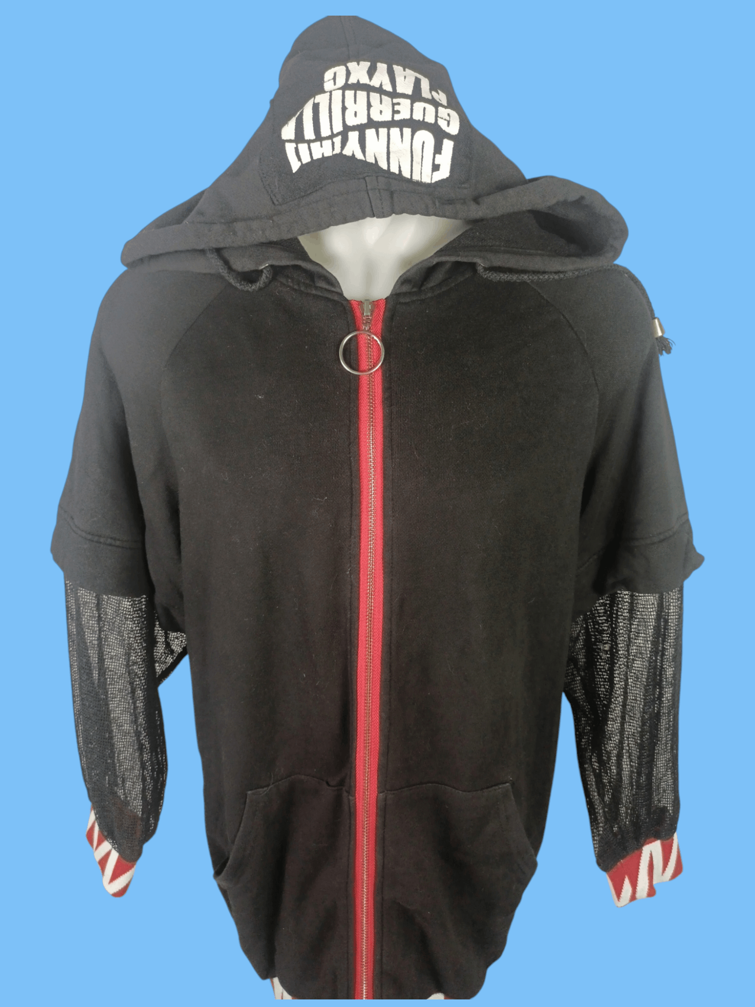 If Six Was Nine × Japanese Brand × Le Grande Bleu (L.G.B.) Funny Guerrilla PlayXC Zipper Hoodie Size M / US 6-8 / IT 42-44 - 10 Thumbnail