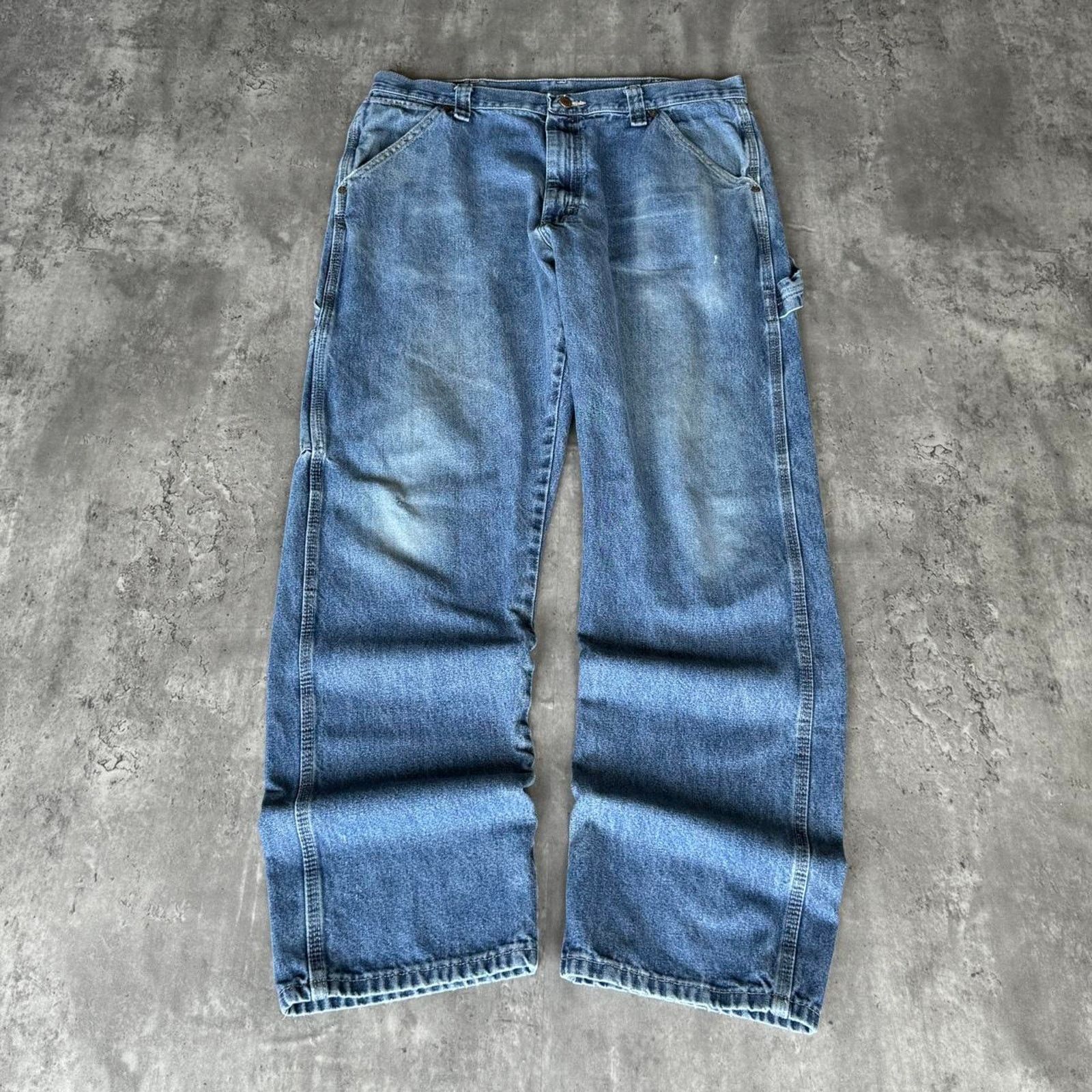 Carhartt × Vintage × Wrangler Vintage Y2K Carhartt Style Baggy Carpenter Skater Tech Jeans Size US 36 / EU 52 - 2 Thumbnail