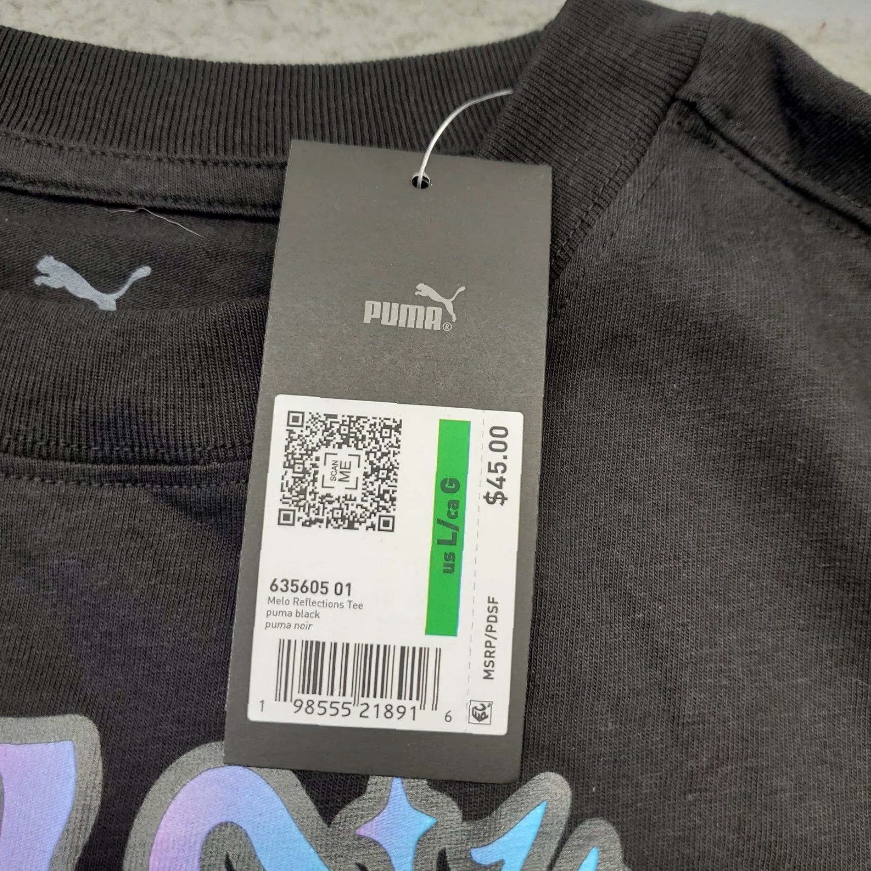 Puma PUMA Melo Reflections Basketball T-Shirt Mens Large Multi Lamelo Ball 1 of 1 Tee Shirt Mens L Multicolor Nike Size US L / EU 52-54 / 3 - 7 Thumbnail