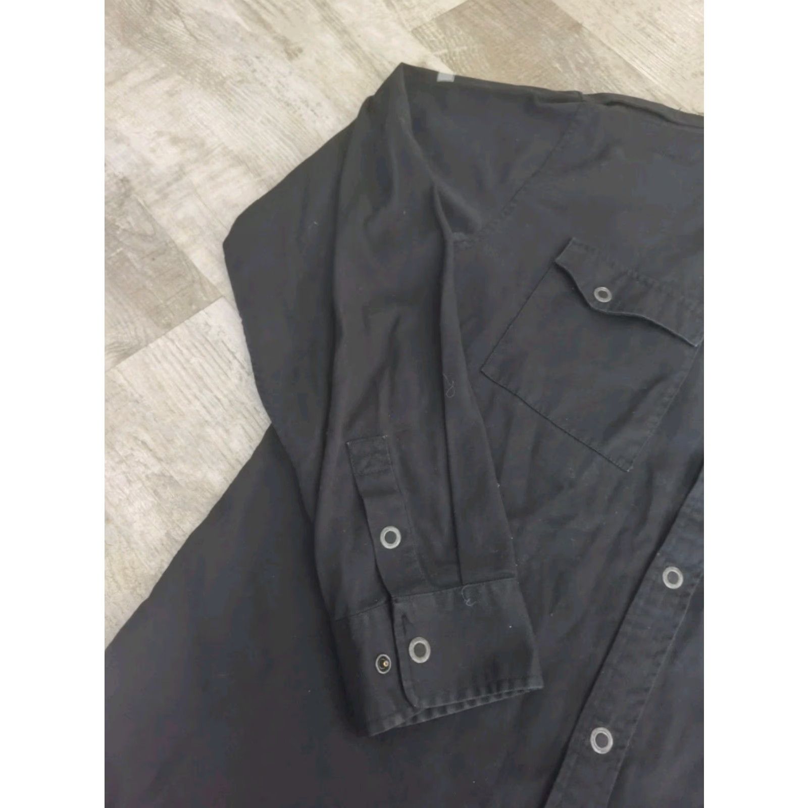 Hurley VINTAGE Hurley Men’s Long Sleeve Button-Up Shirt Black Military 90s Y2K Casual Formal Size L Size US L / EU 52-54 / 3 - 4 Thumbnail