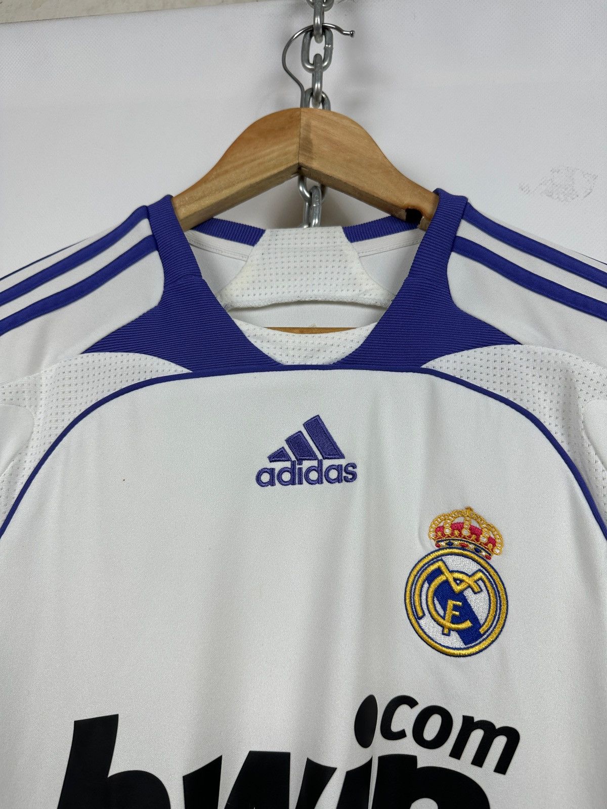 Adidas 2007/08 Adidas Real Madrid Vintage Home Soccer Jersey Size US S / EU 44-46 / 1 - 9 Thumbnail