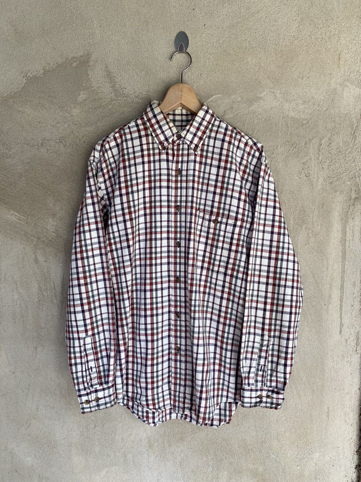 Eddie Bauer Japanese Brand Eddie Bauer Plaid Tartan Flannel Shirt Size US L / EU 52-54 / 3 - 2 Thumbnail