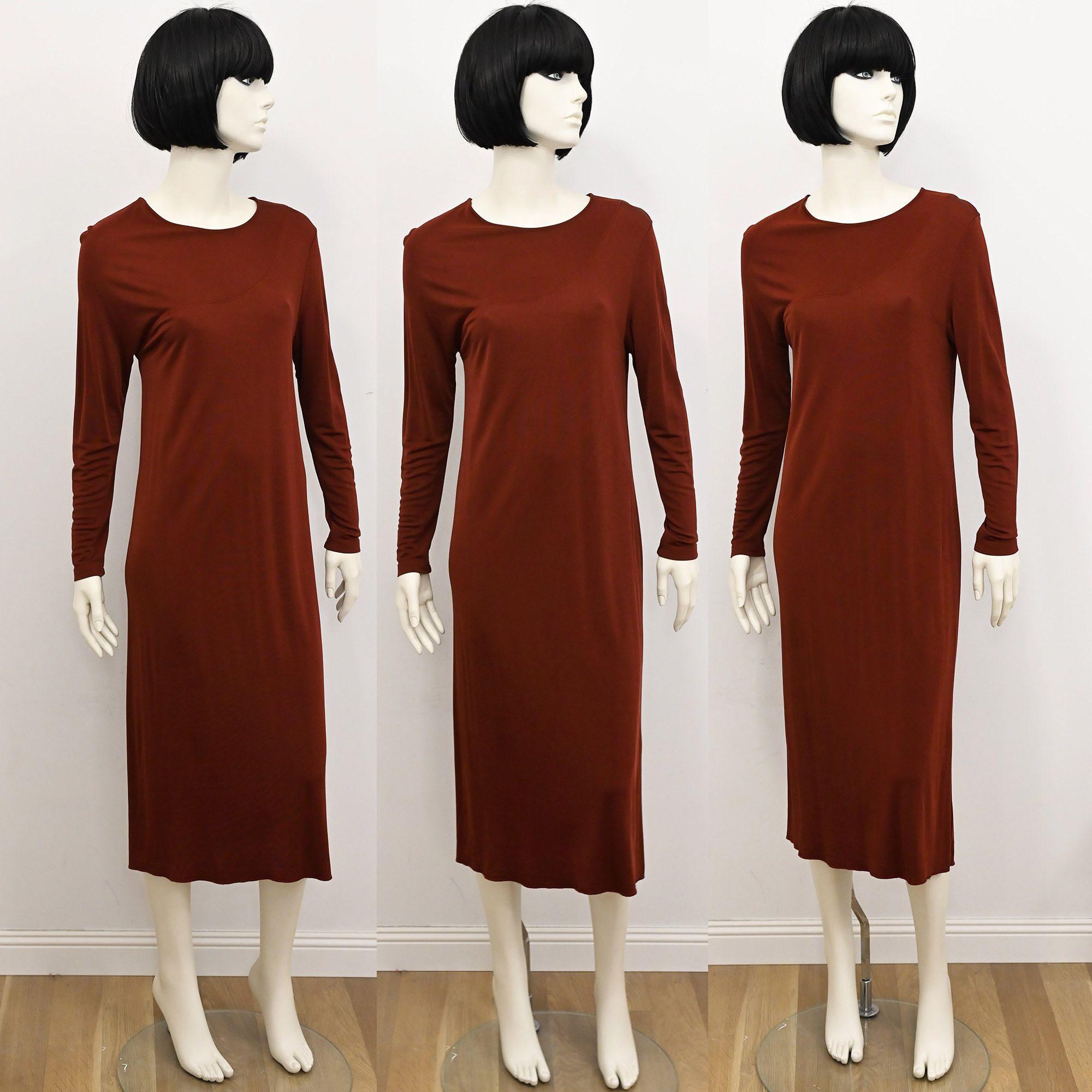 Filippa K Filippa K drape jersey rayon midi dress in burgundy M Size M / US 6-8 / IT 42-44 - 3 Thumbnail