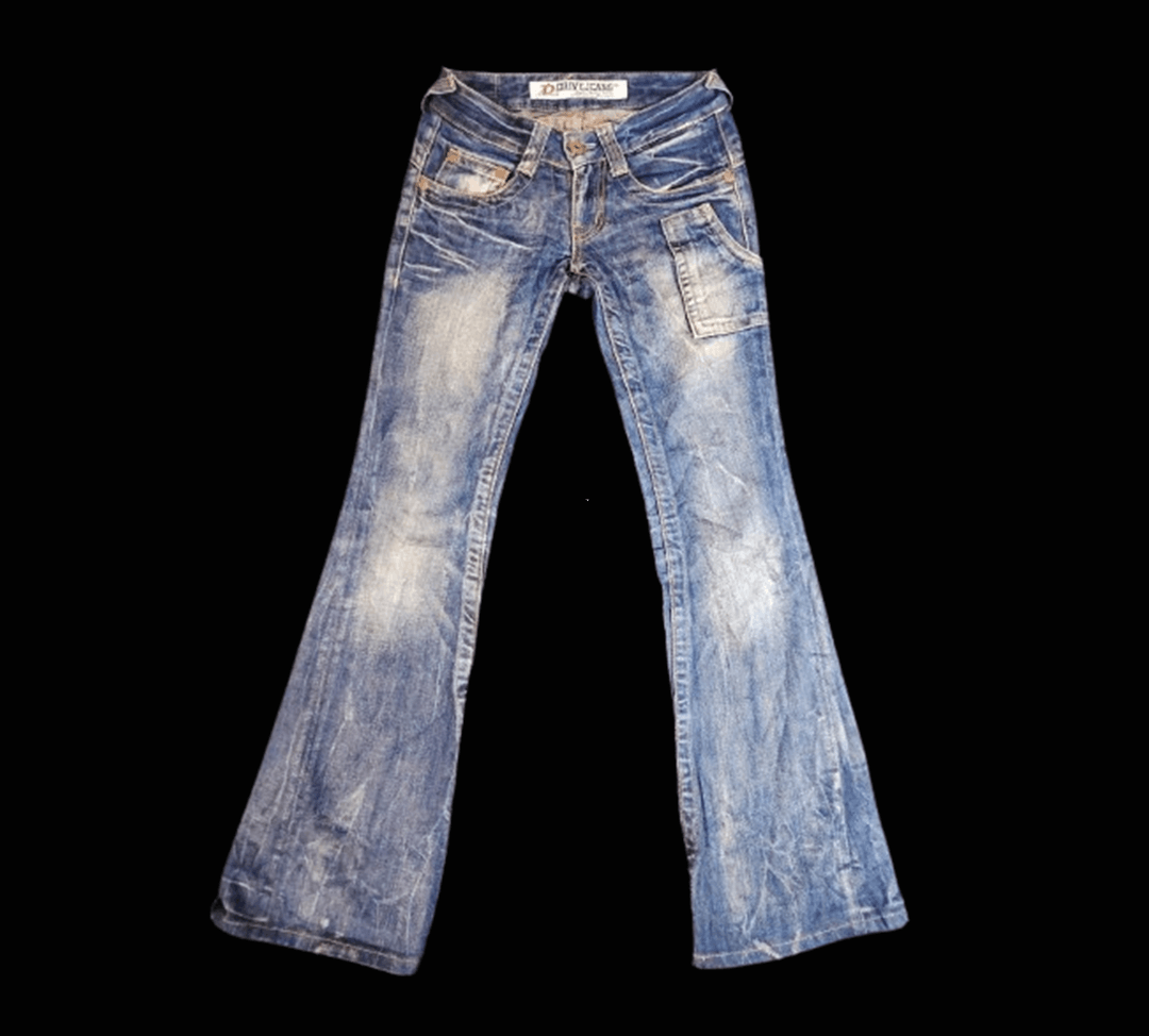 Other Drive Jeans Vintage Flared Denim Rare Distressed Embroidery Size US 28 / EU 44 - 1 Thumbnail