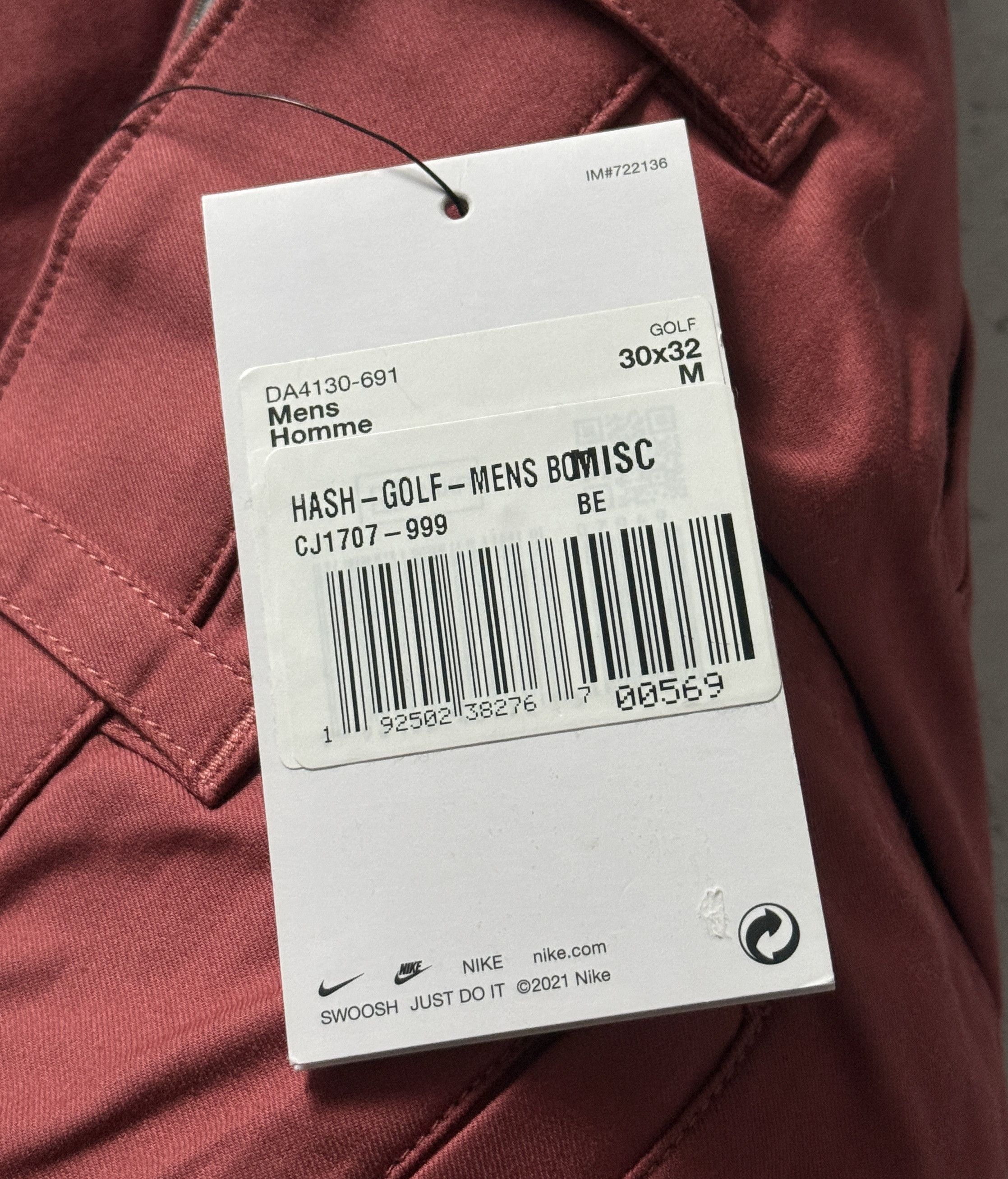 Nike NIKE DRI-FIT GOLF CHINOS SLIM-FIT DA4130-691 30x32 Size US 30 / EU 46 - 5 Thumbnail