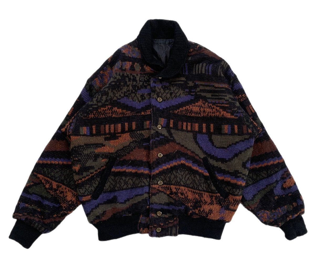 Guy Laroche Cozy Art Pattern Guy Laroche Paris Wool Jacket Size US L / EU 52-54 / 3 - 1 Thumbnail