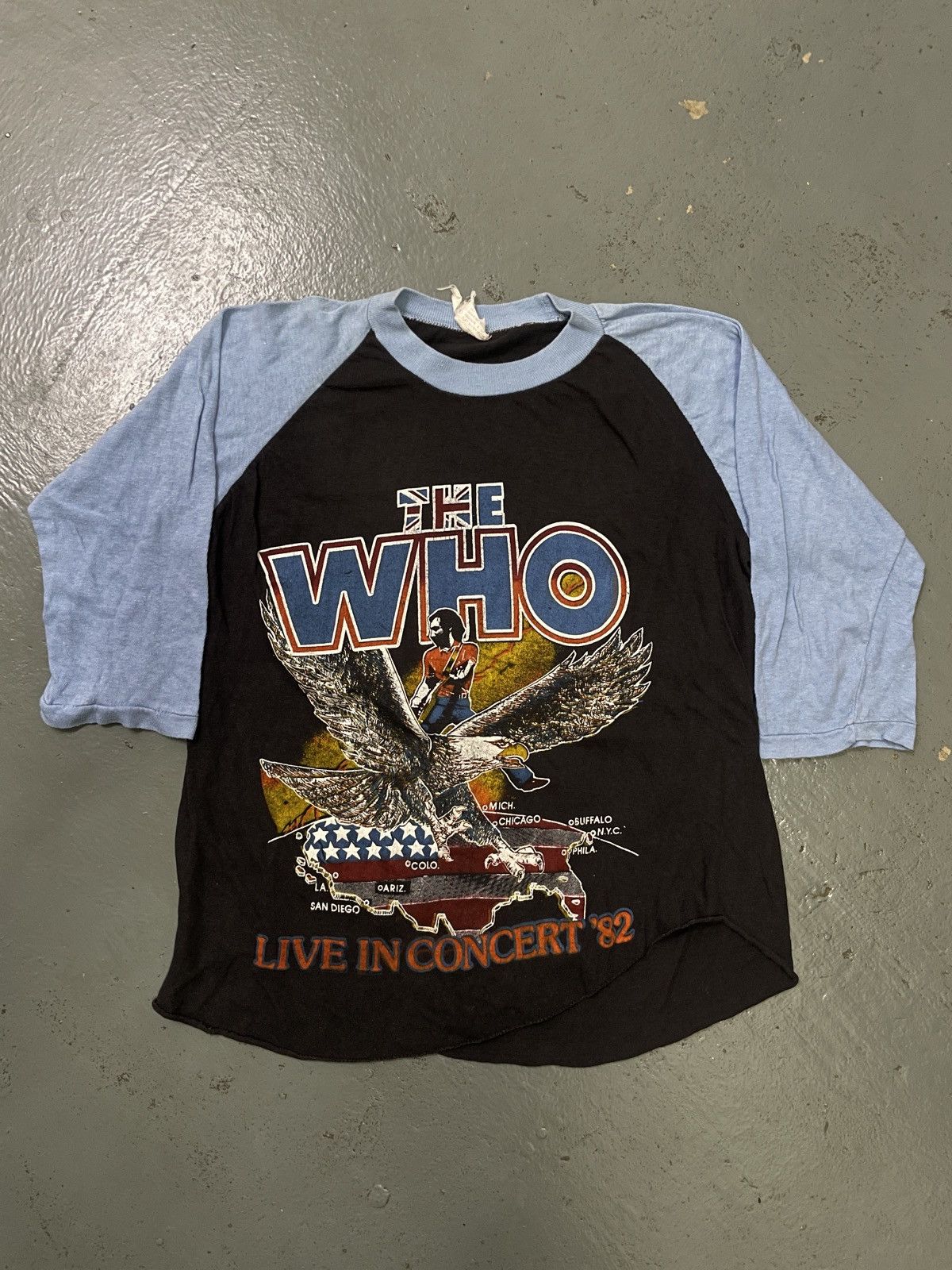 Band Tees × Vintage Vintage 80s Fantasy Label The Who “LIVE IN CONCER” Band Tees Size US S / EU 44-46 / 1 - 1 Thumbnail