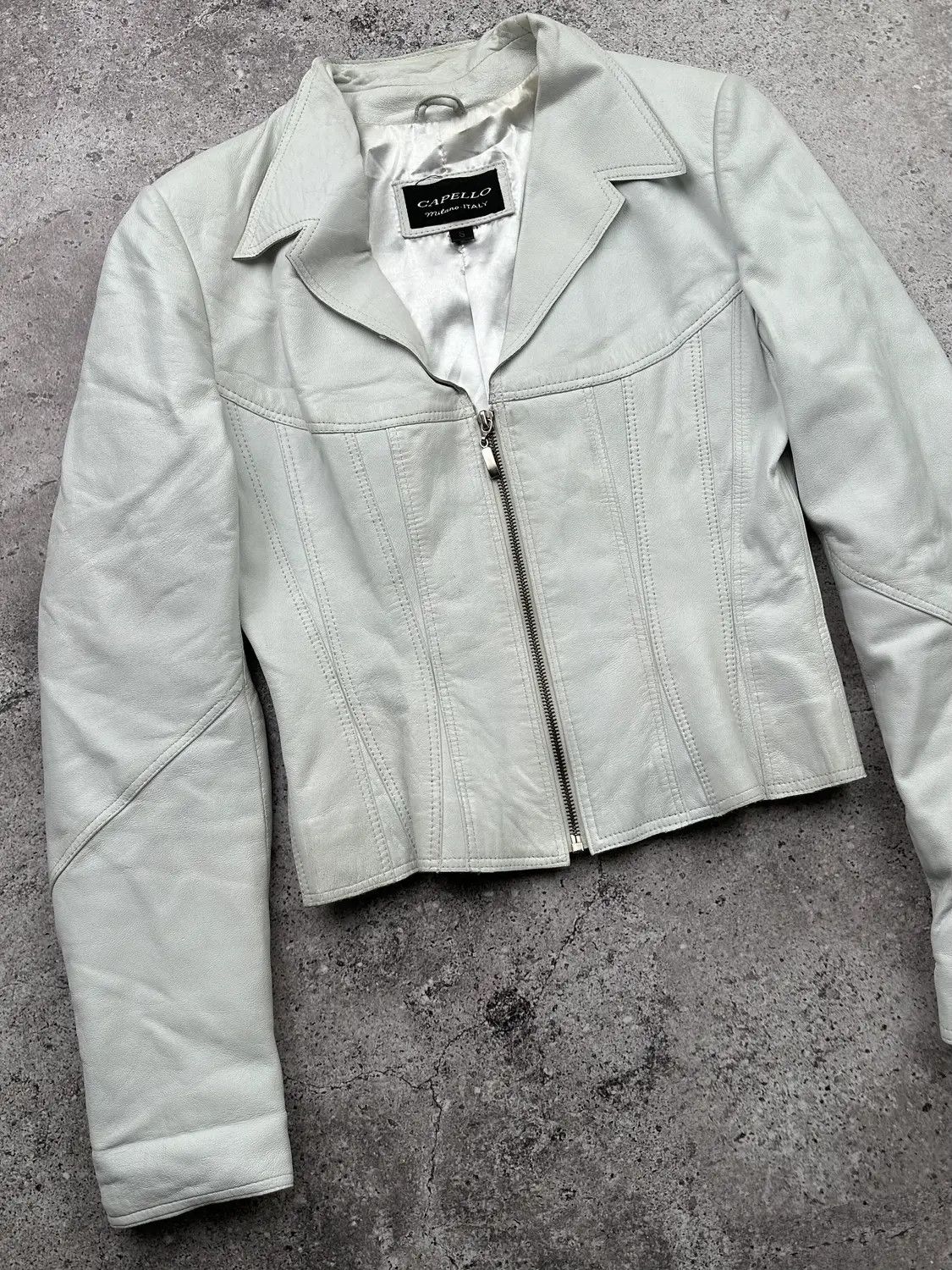 Japanese Brand Vintage Cropped Leather Jacket C219(V46)E8 Size S / US 4 / IT 40 - 2 Thumbnail